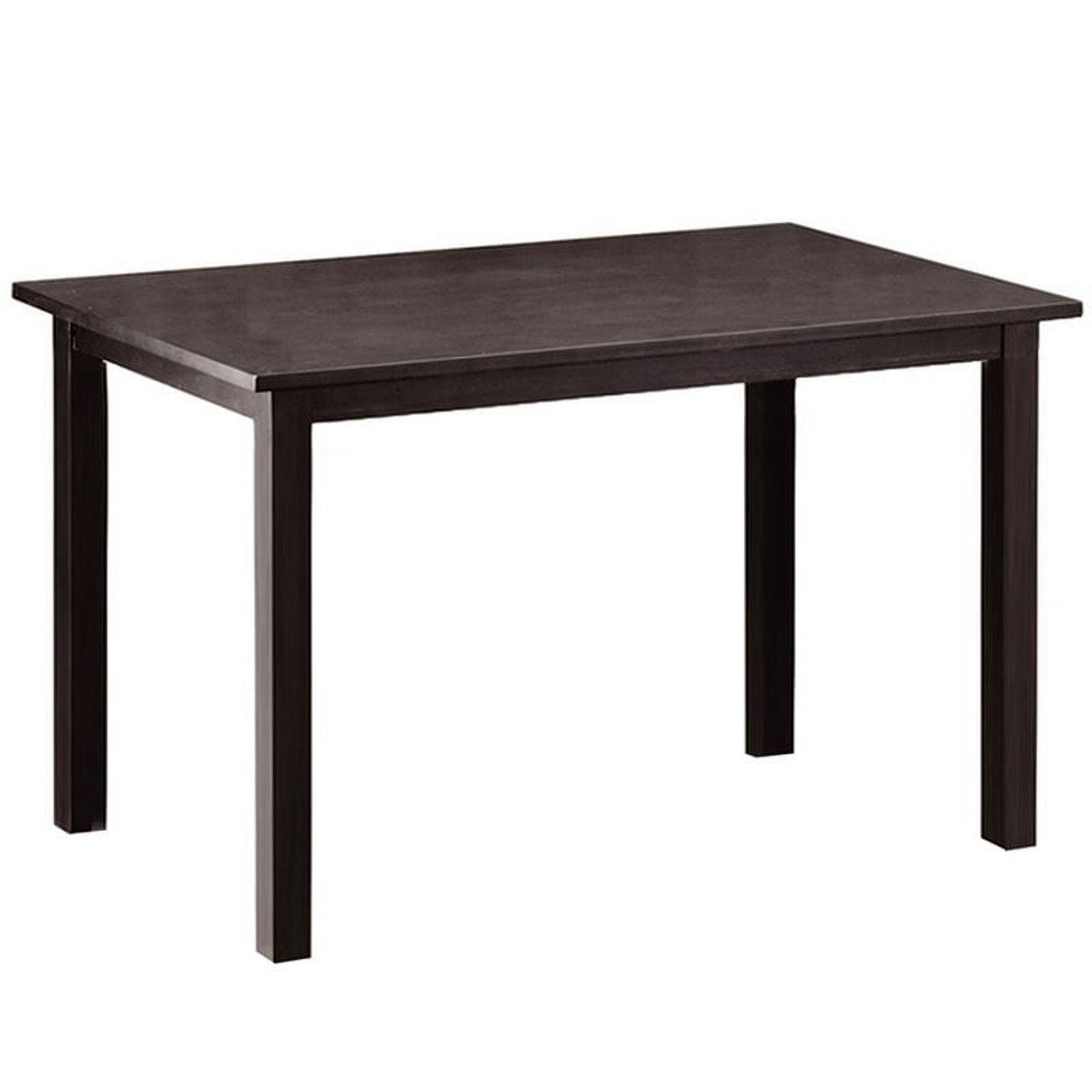 Dark Brown Rectangular Wooden Contemporary Dining Table