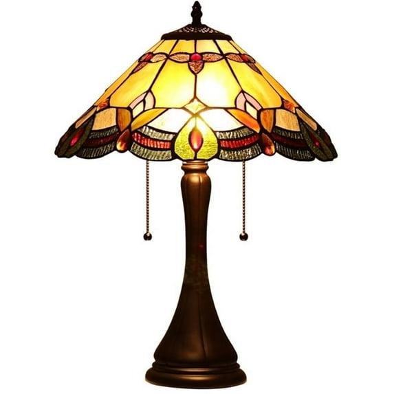 Chloe Lighting Jorgie Tiffany-style 2 Light Table Lamp 16" Shade