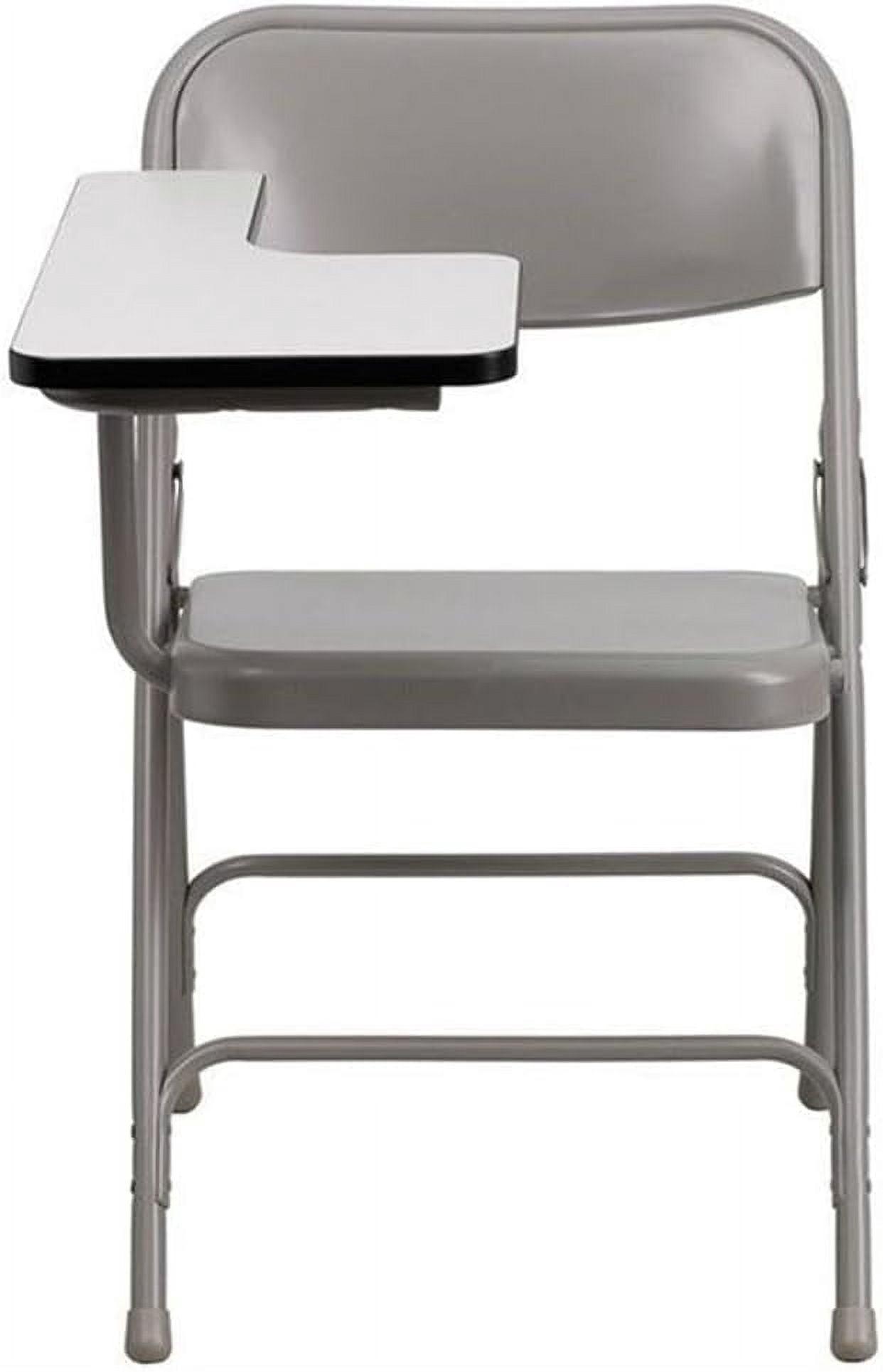 Pemberly Row Premium Steel Folding Chair with Right Hand Tablet Arm