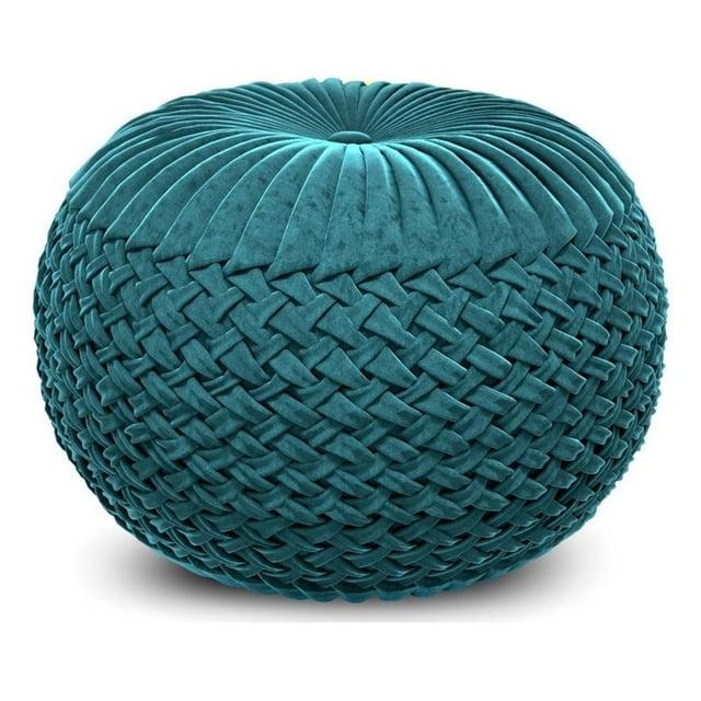 Simpli Home Grafton Velvet Pouf