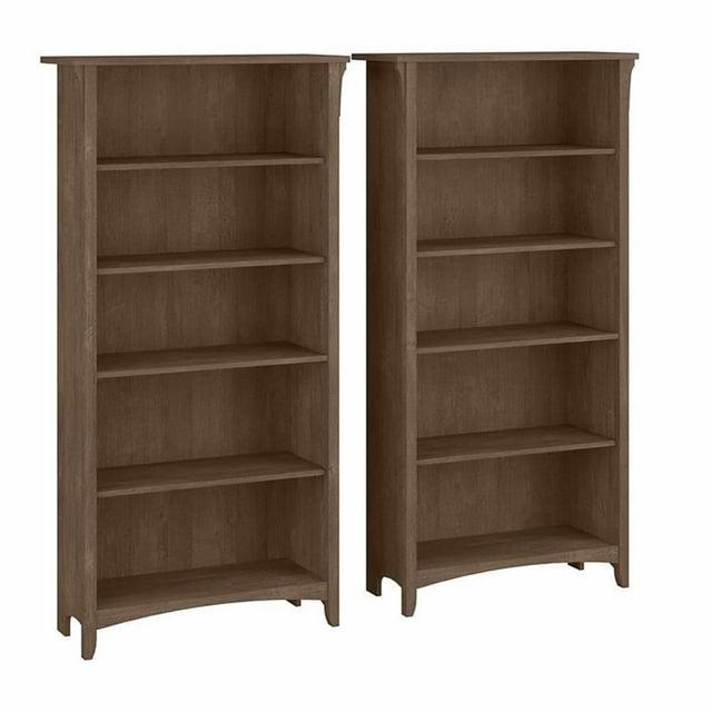 Khadesha Tall 5 Shelf Bookcase - Set Of 2
