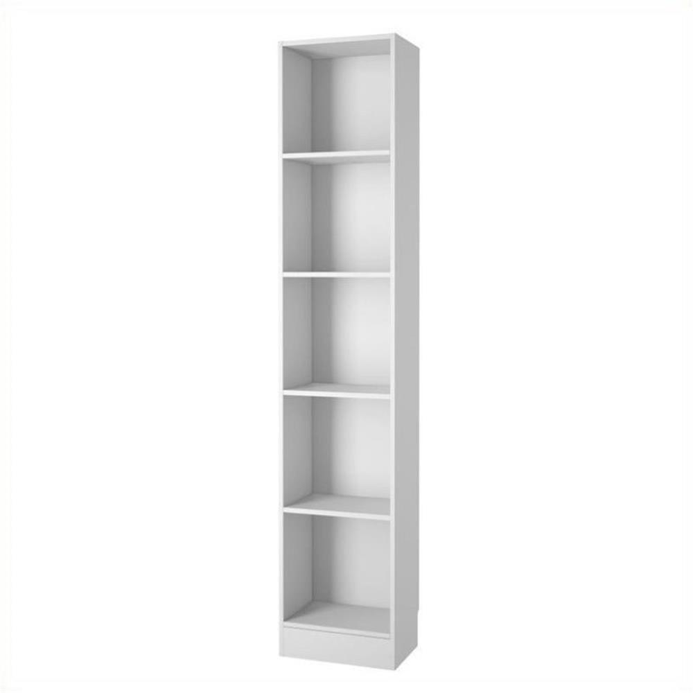 Scranton and Co 5  Narrow Contemporary Bookcase in White