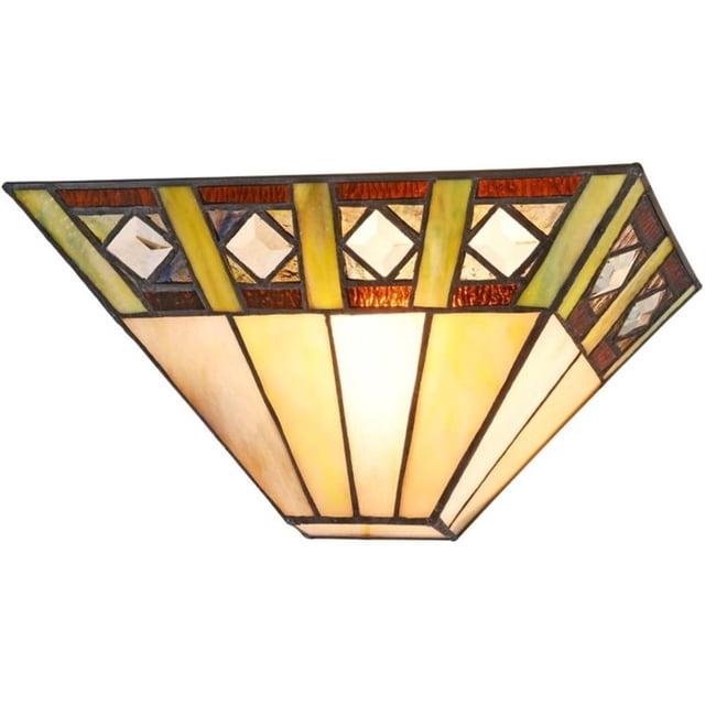 Chloe Lighting Giles Tiffany-Style 1 Light Mission Indoor Wall Sconce 12"Wide