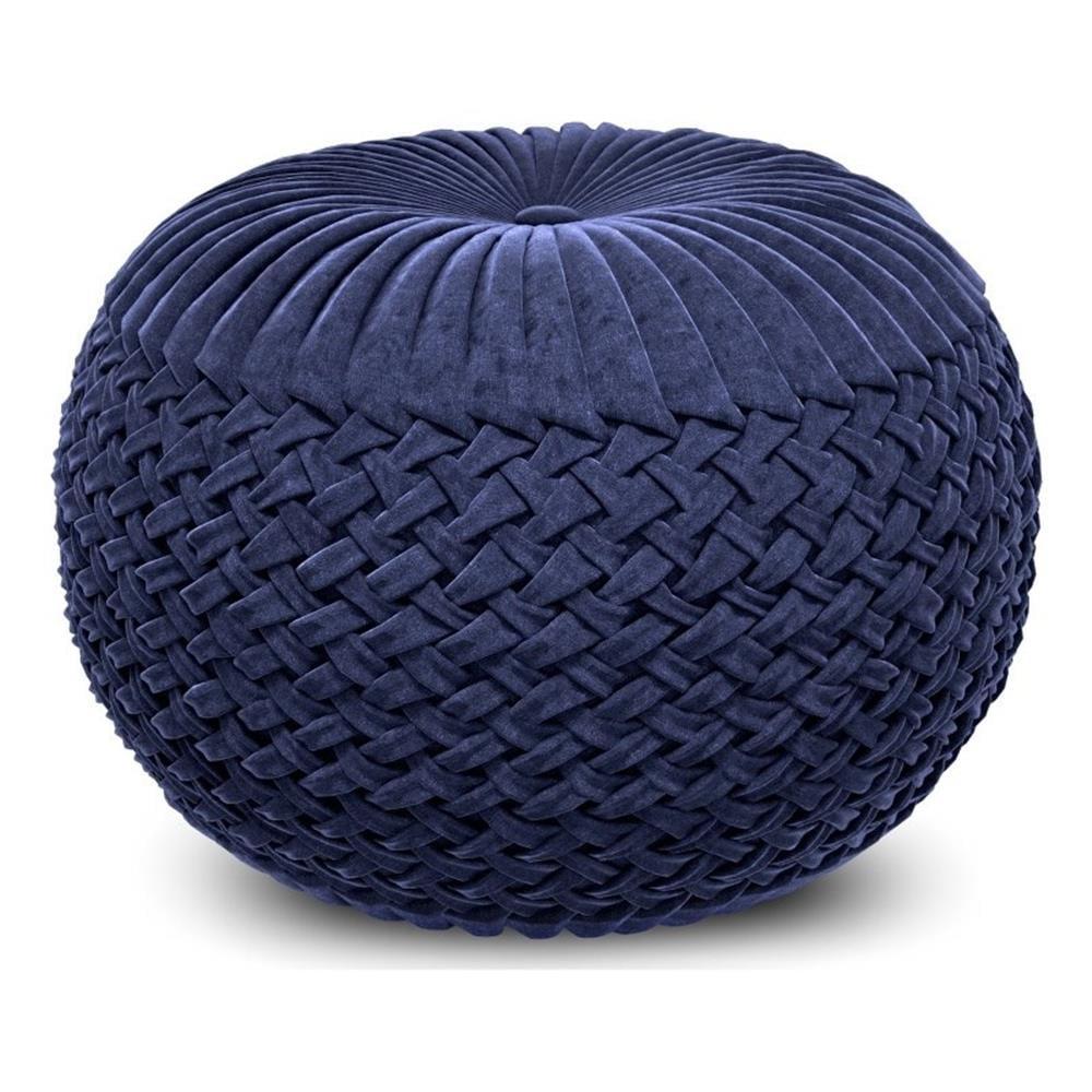 Simpli Home Grafton Velvet Pouf