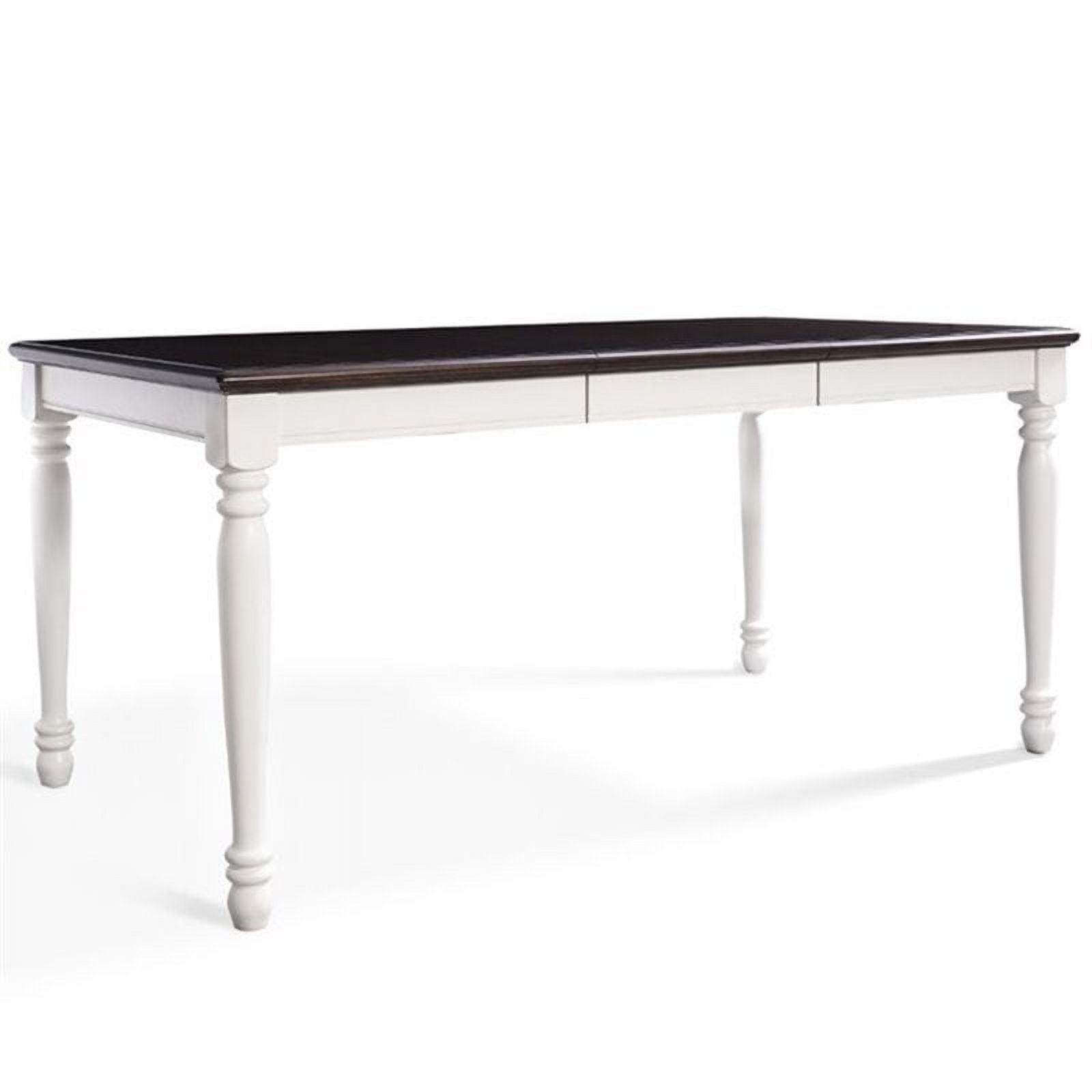 Shelby Extendable Solid Hardwood Dining Table in Antique White