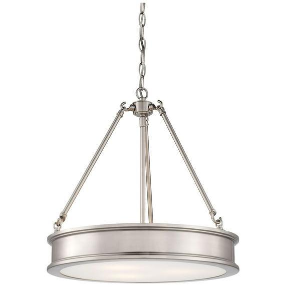 Minka Lavery 4173 Colgante de 3 Luces y 19" de Ancho - Níquel