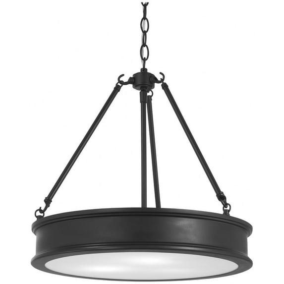 Pendant 3 Light In Transitional Style 18.5 Inches Tall By 19 Inches Wide-Coal Finish    -Traditional Installation Minka Lavery 4173-66A