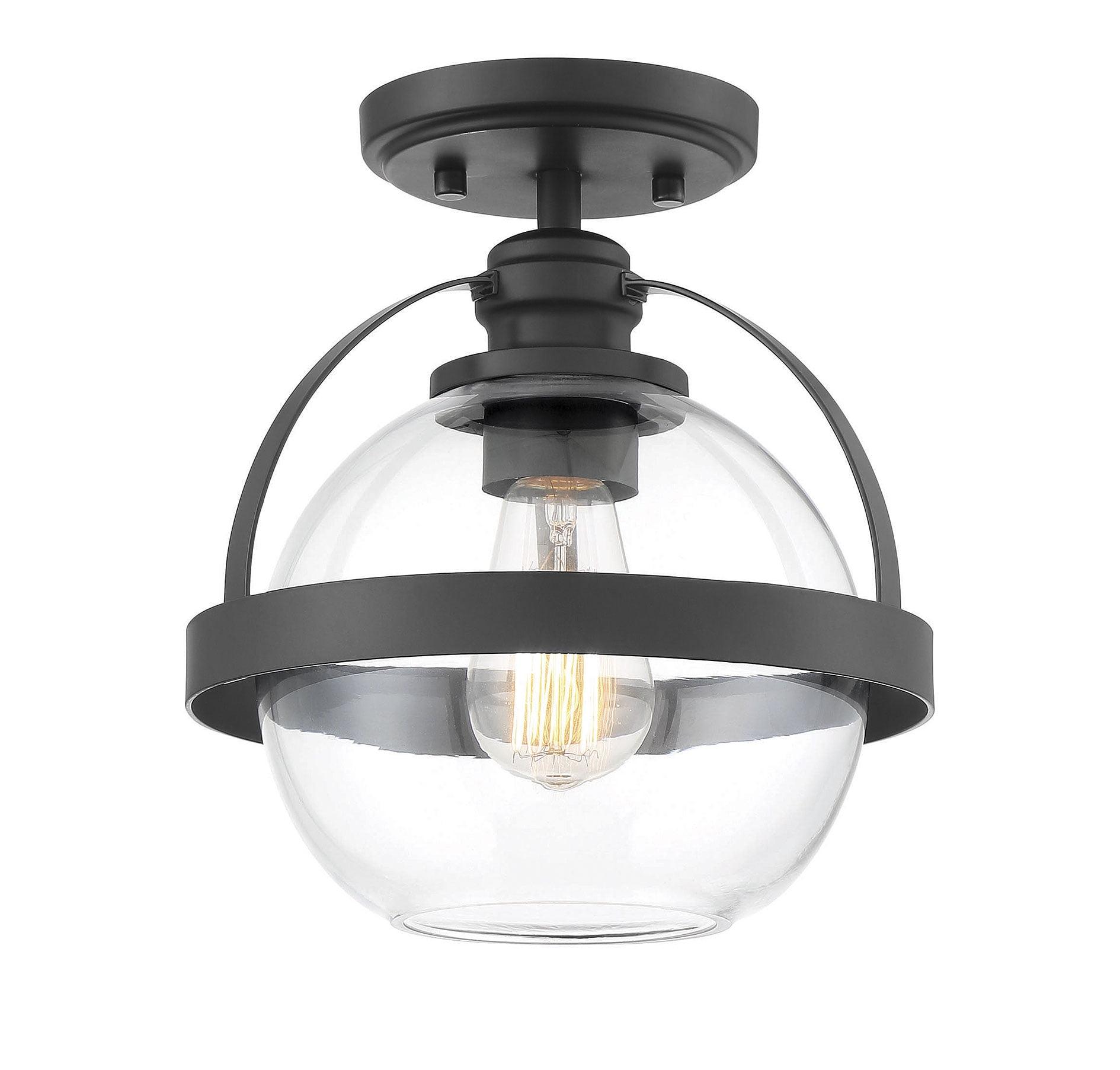 Savoy House Pendleton 1 - Light Semi-Flush Mount in  Matte Black