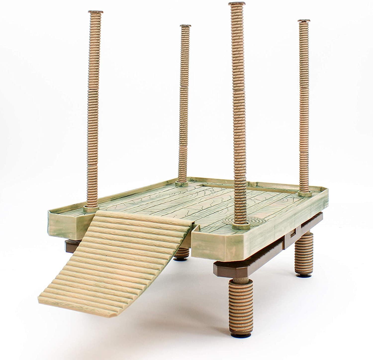 Large Floating Turtle Pier with Adjustable Pylon Supports