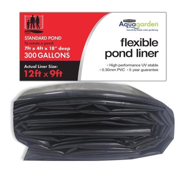 Black 12ft x 9ft Flexible PVC Pond Liner