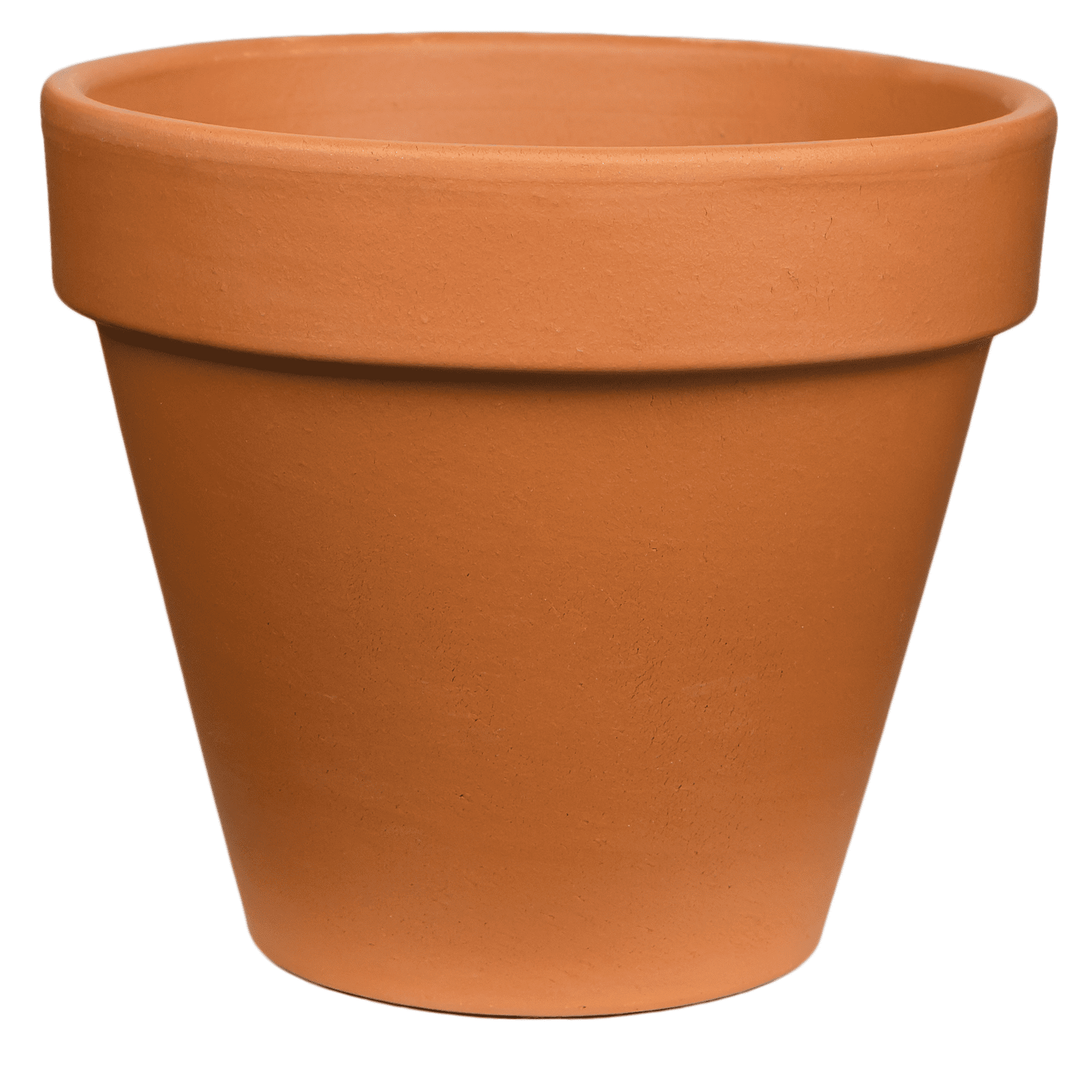 8" Red Terra Cotta Clay Circular Planter Pot