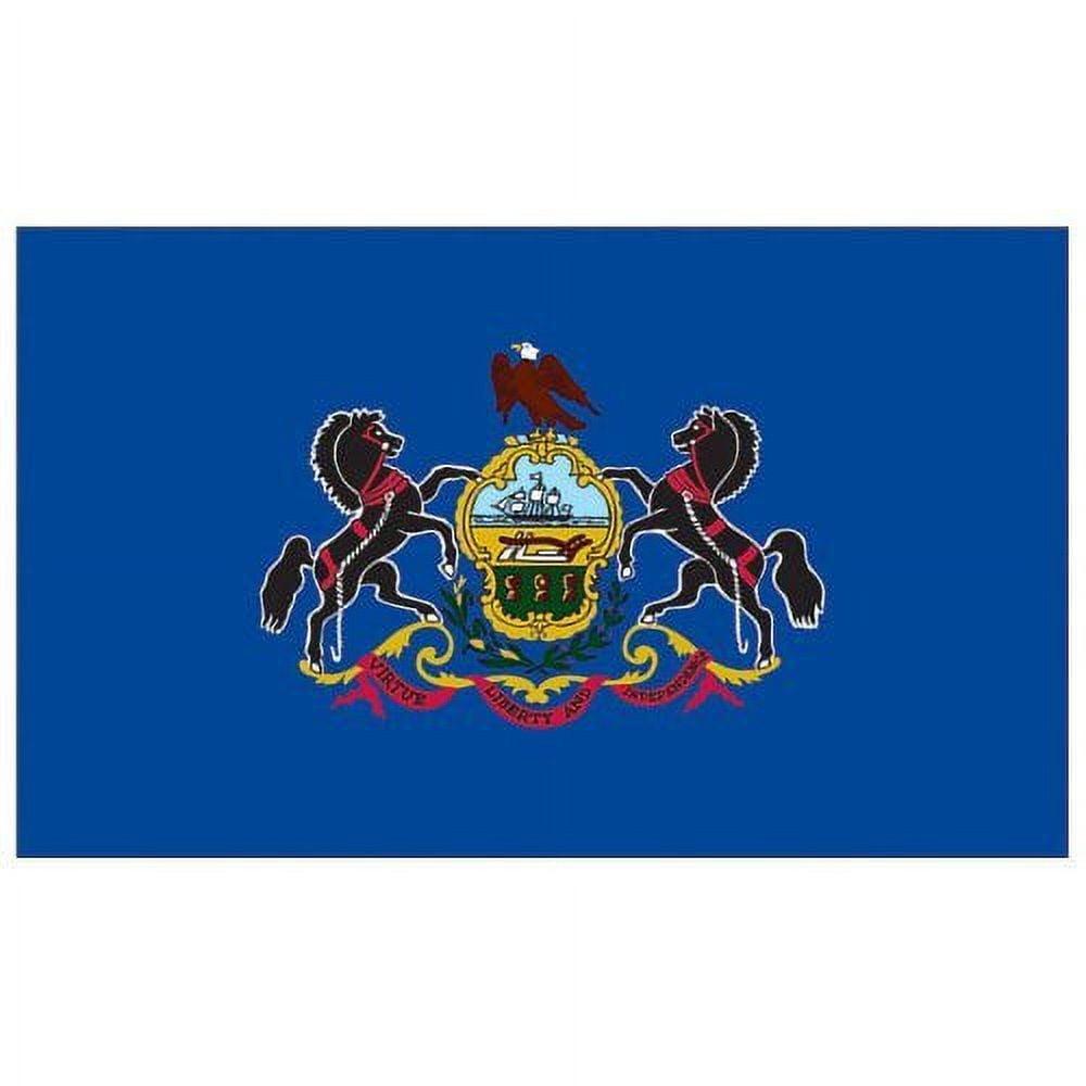 3-Foot 5-Foot Nylon Pennsylvania State Flag, Have pride in Pennsylvania; hang your state flag from your in-ground pole or house By Valley Forge Flag