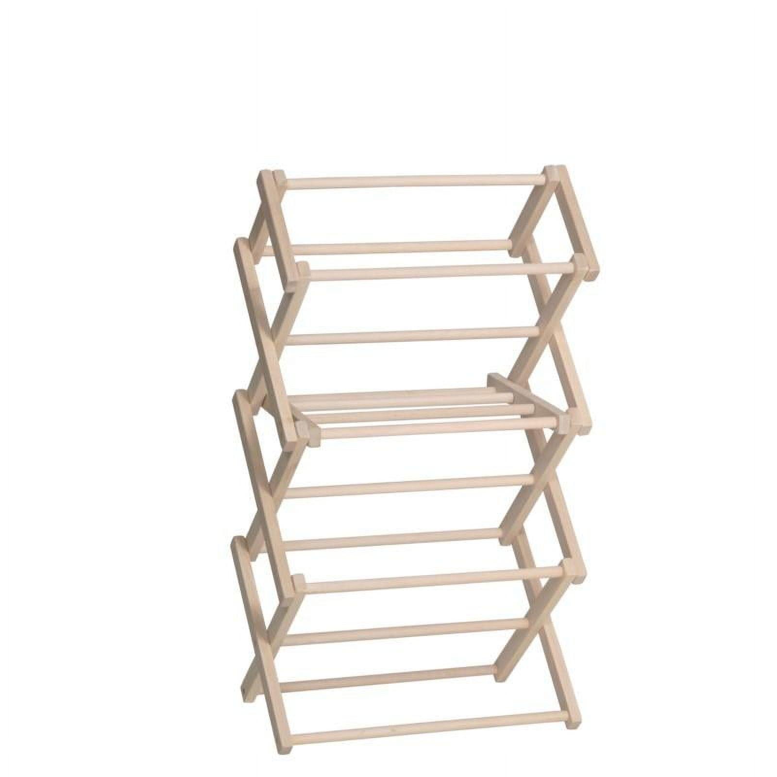 Small Solid Maple Folding Clothes Drying Rack