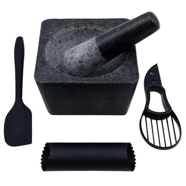 Pepe Nero Authentic Granite Stone Mexican Molcajetes Mortar and Pestle