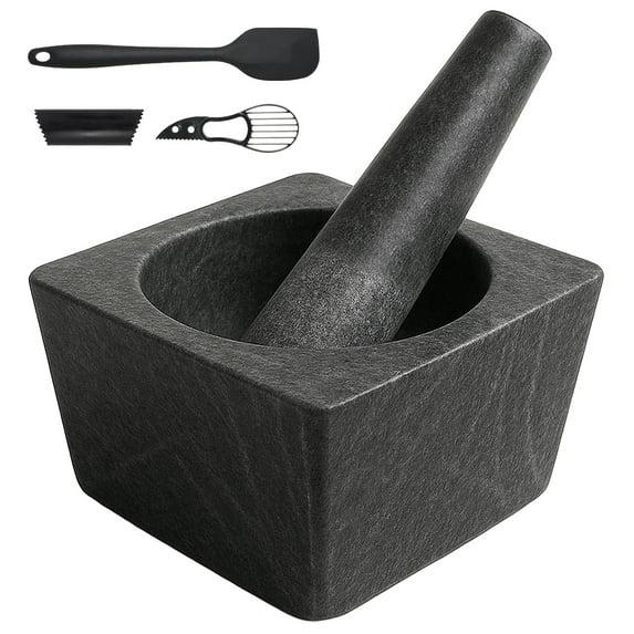 Pepe Nero Authentic Granite Stone Mexican Molcajetes Mortar and Pestle