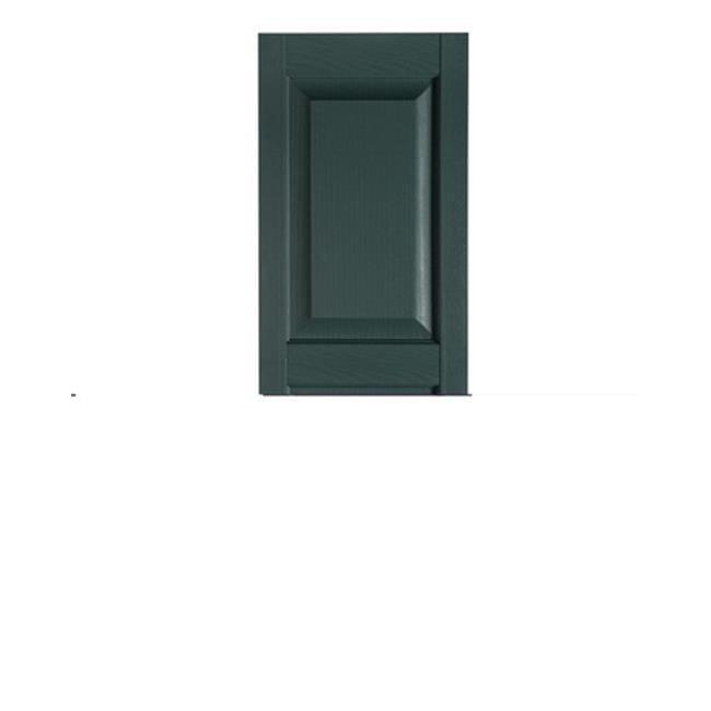 Perfect Shutters IR521559331 Premier Raised Panel Exterior Decorative Shutters, Heritage Green - 15 x 59 in.