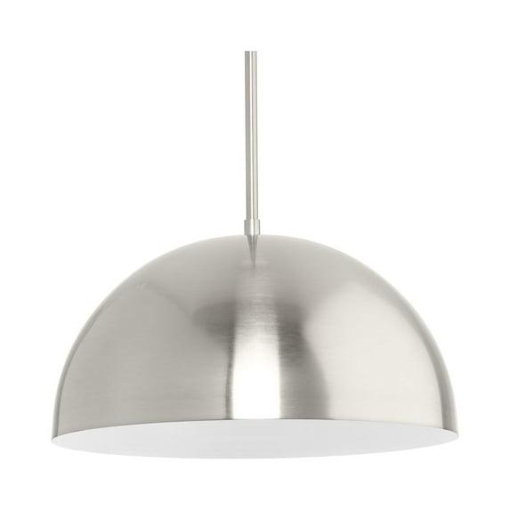 Progress Lighting, Perimeter, 1-Light Pendant, Brushed Nickel, Open Shade