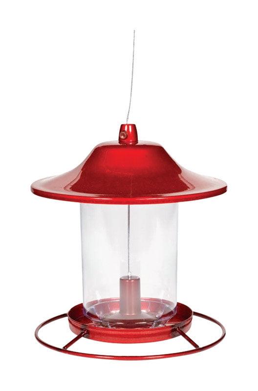 Perky-Pet Wild Bird 2 lb Metal/Plastic Panorama Bird Feeder 1 ports Model No 312R (Case of 2)