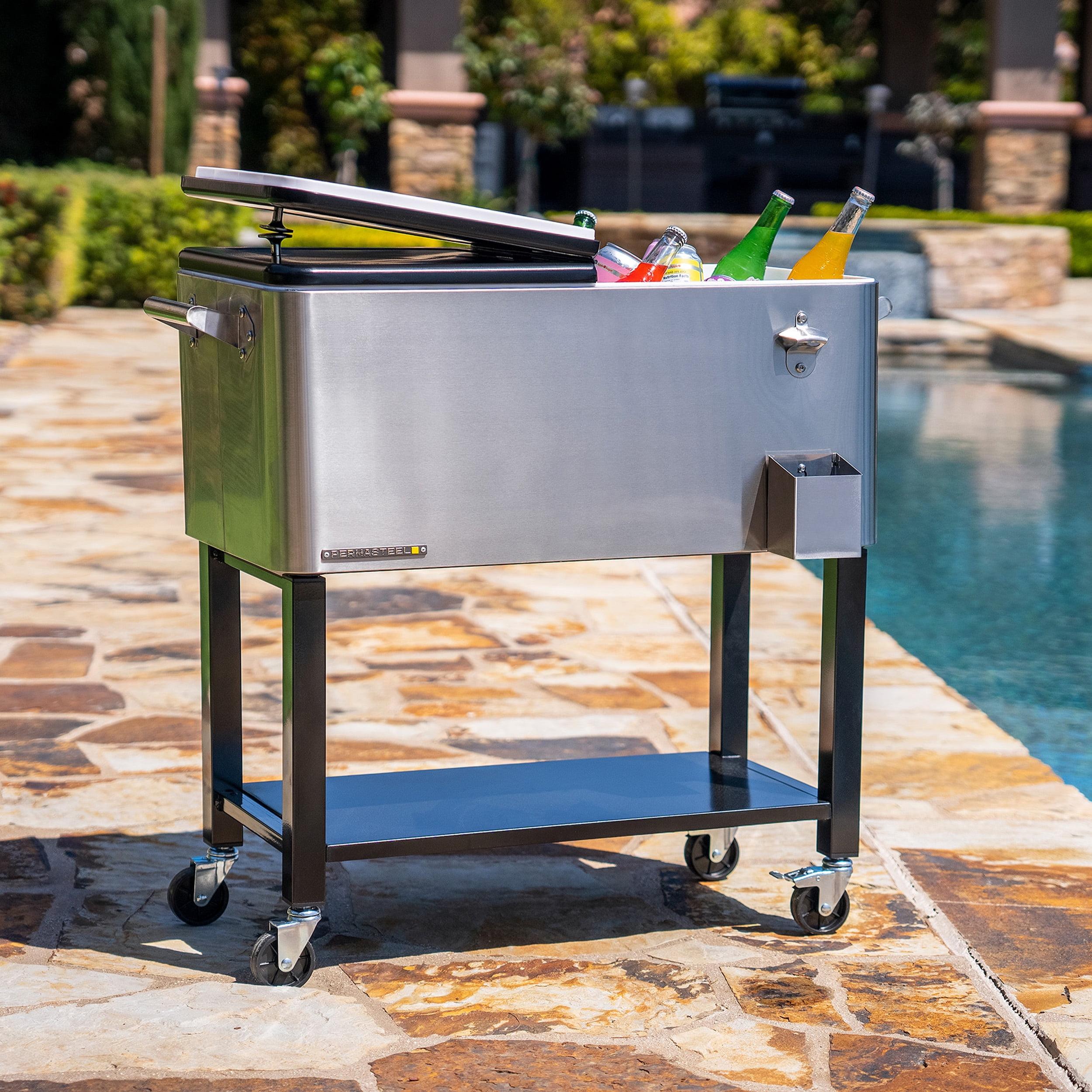 Permasteel 80-Qt Outdoor Patio Cooler with Removable Basin