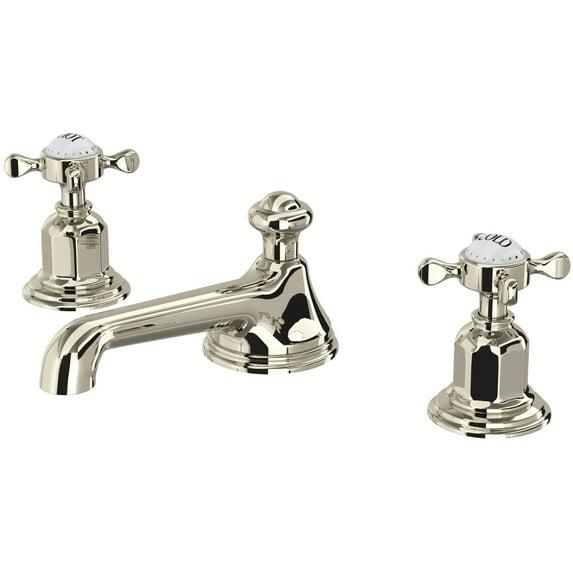 Perrin & Rowe U.3706X-PN-2 Edwardian Widespread Lavatory Faucet With Low Spout