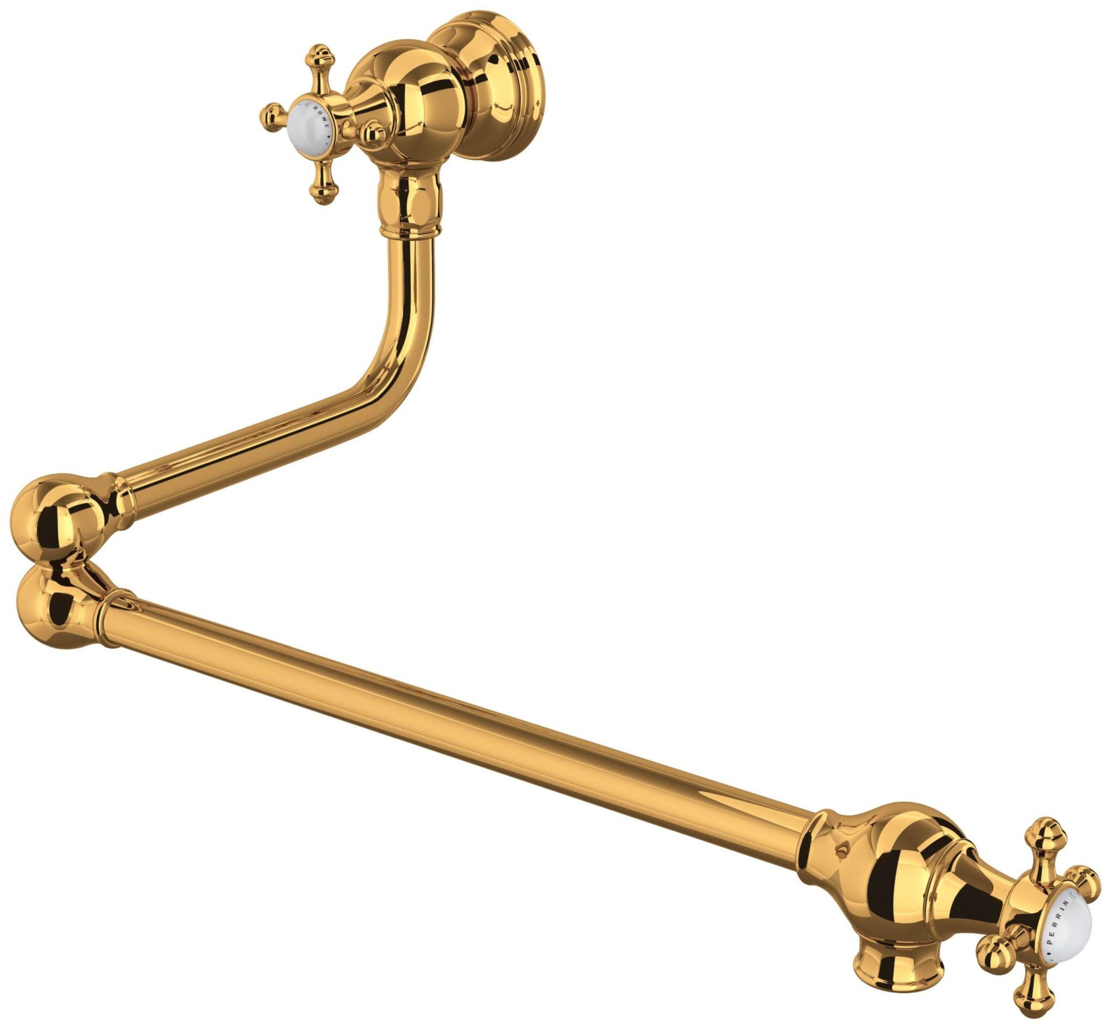 Polished Nickel Wall-Mounted Traditional Pot Filler