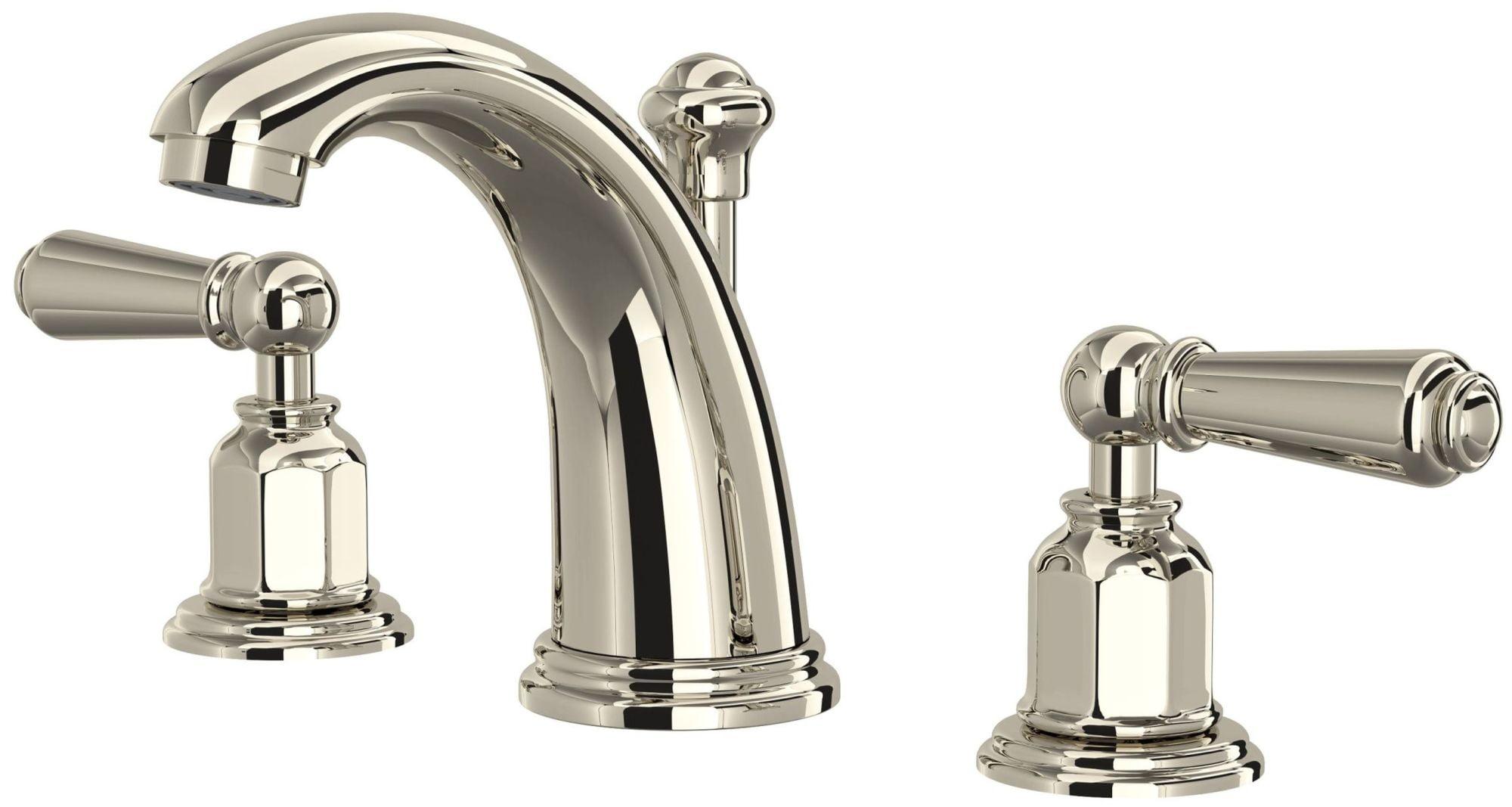 Edwardian Elegance Polished Nickel Widespread Bathroom Faucet