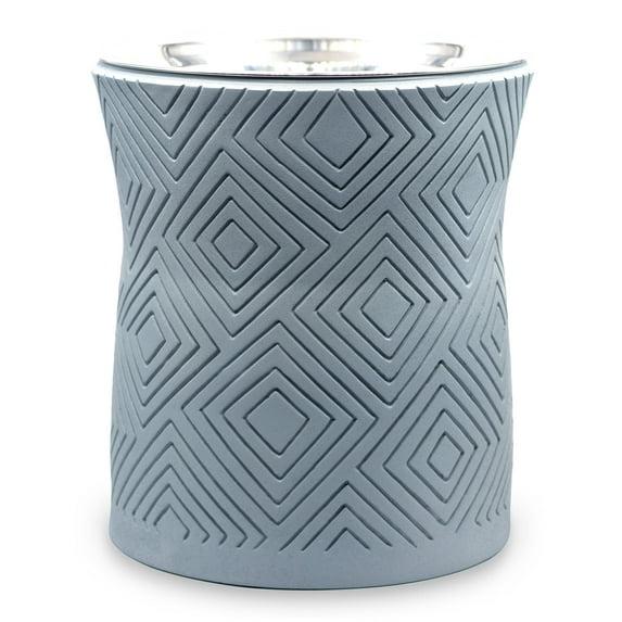 Pet Junkie Santa Fe Elevated Large Polyresin Dog Food & Water Bowl with Stainless Steel Dish for Dogs, Icy Gray