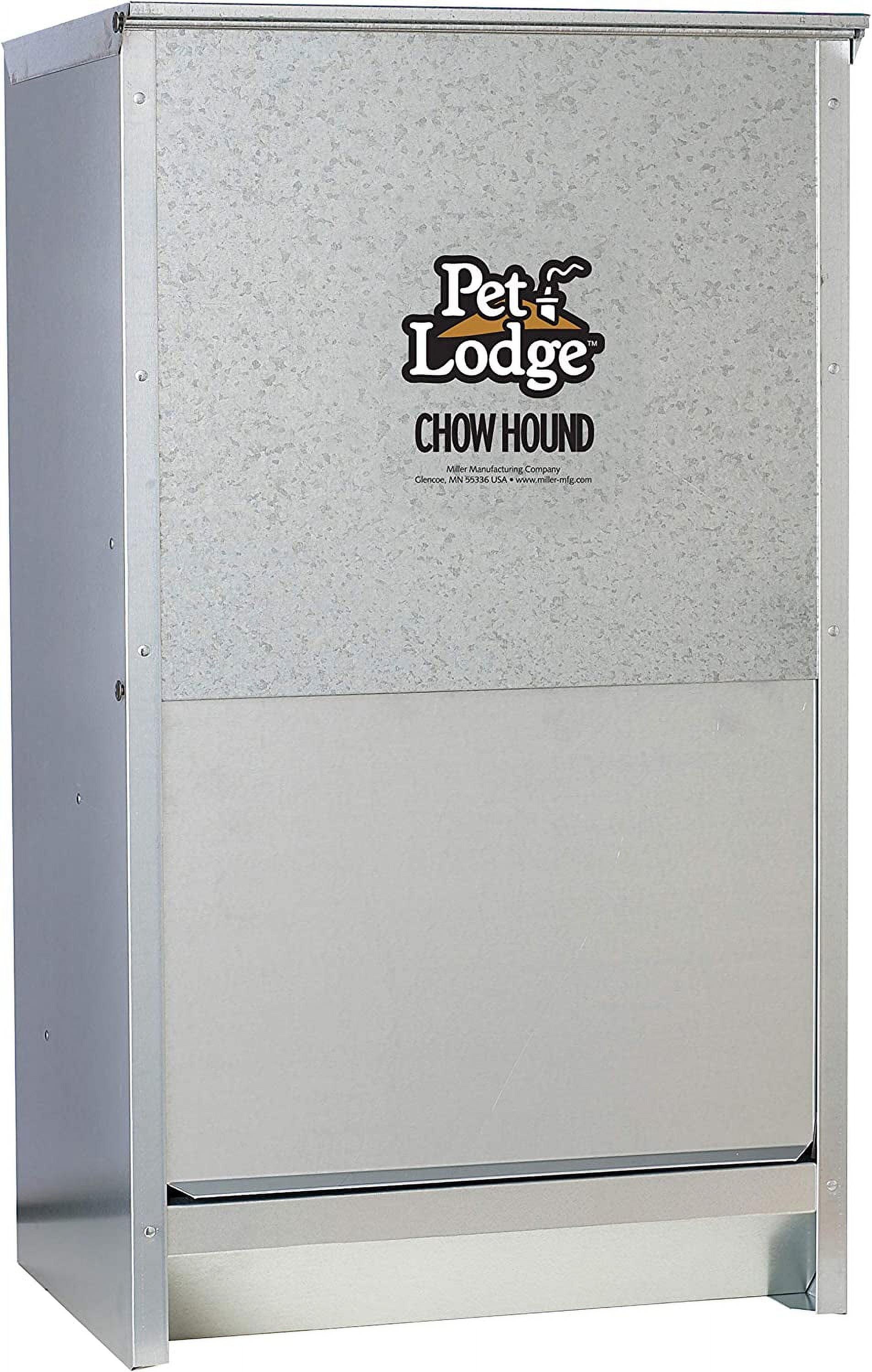 Little Giant Pet Lodge Dry Food Automatic Steel Dog Feeder Chow Hound 25 Pound Capacity