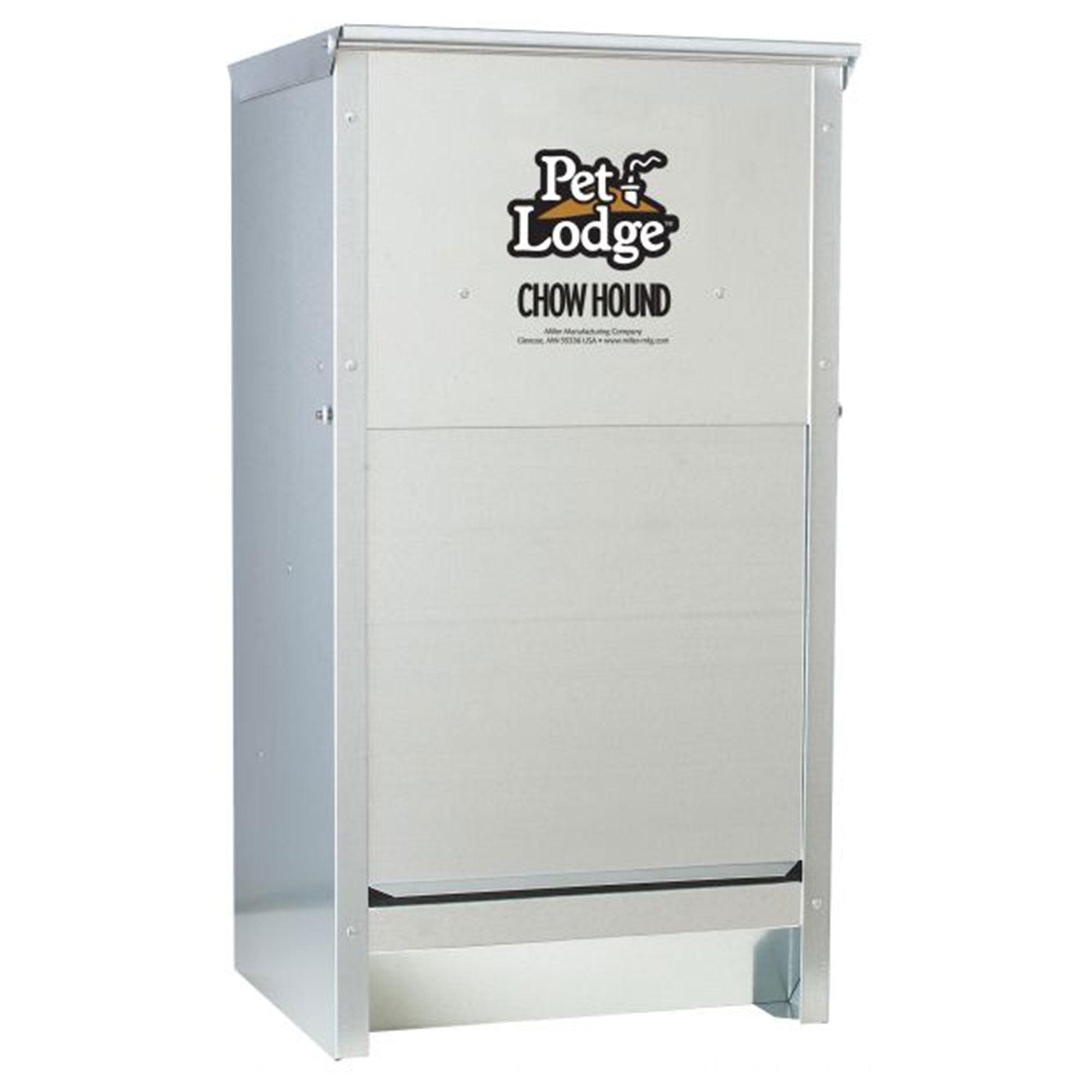 Little Giant Pet Lodge Dry Food Automatic Steel Dog Feeder Chow Hound 25 Pound Capacity