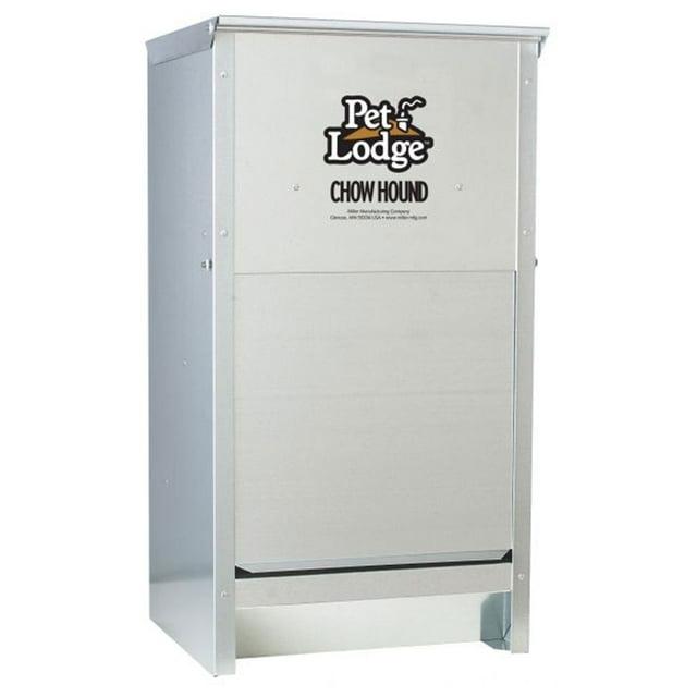 Little Giant Pet Lodge Dry Food Automatic Steel Dog Feeder Chow Hound 25 Pound Capacity