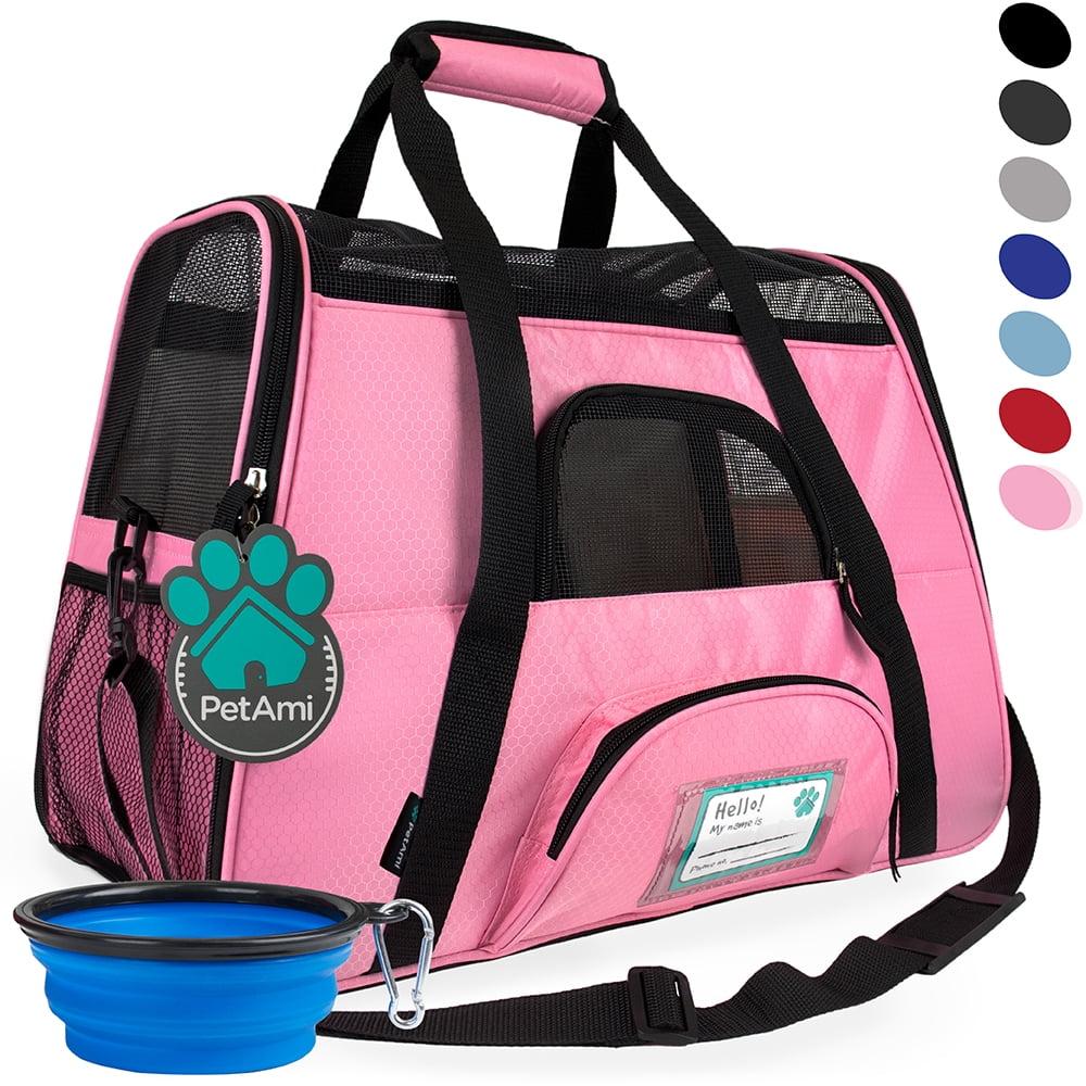 PetAmi Airline Approved Pet Carrier for Cat Dog, Soft Sided Travel Supplies Accessories, Ventilated Carrying Bag Kitten Puppy