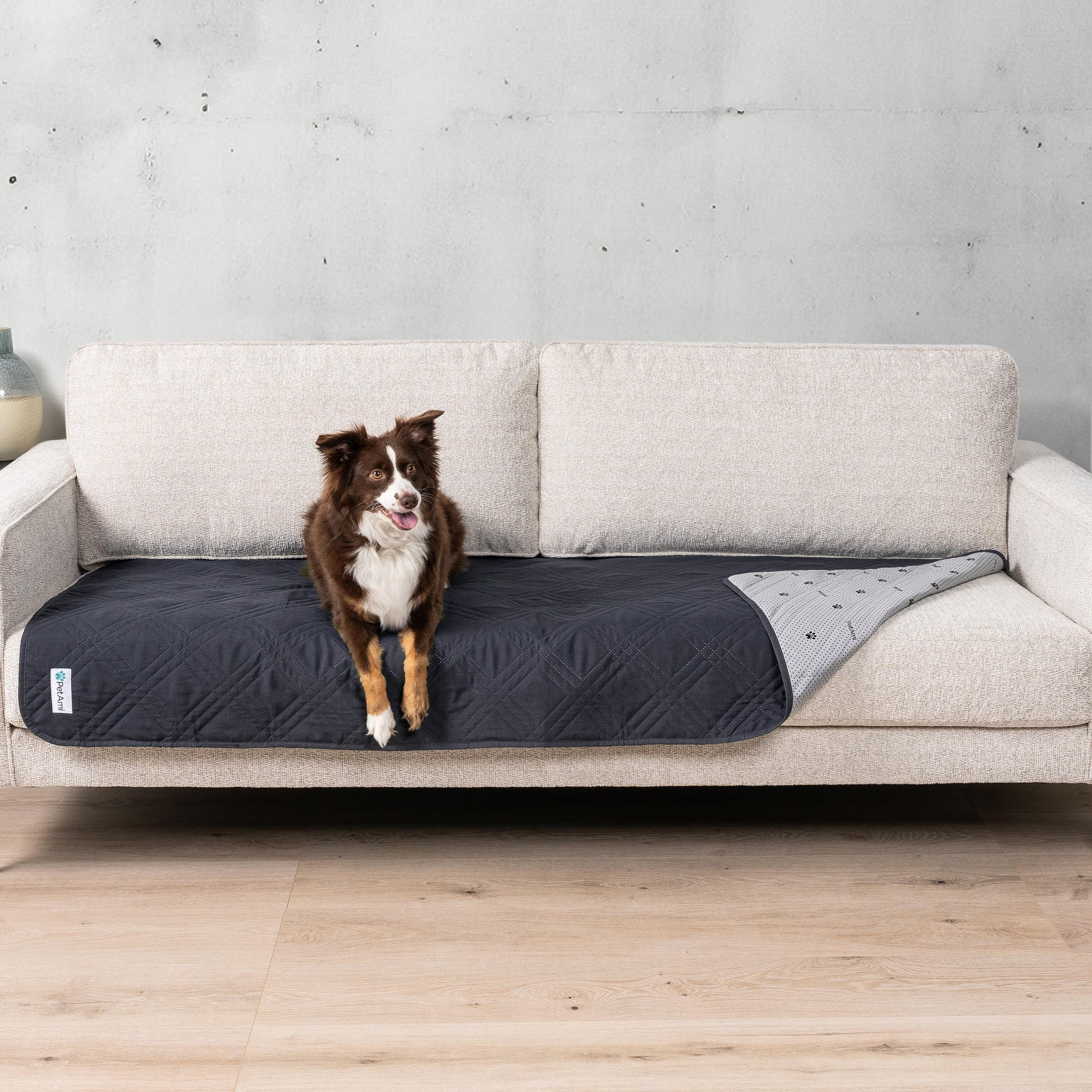 PetAmi Waterproof Dog Bed Couch Cover, Pet Cats Sofa Furniture Protector, Anti-Slip Soft Washable Blanket