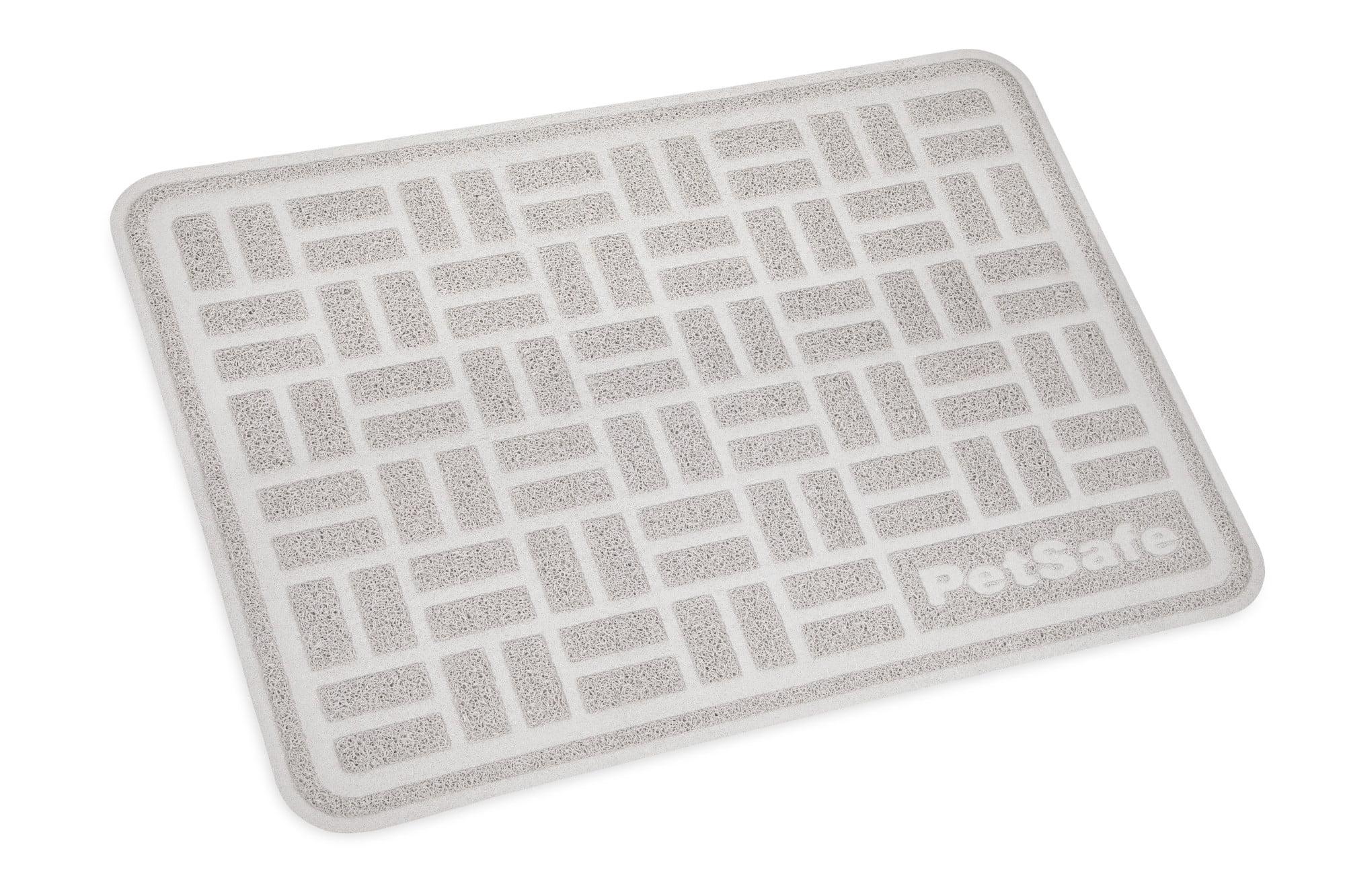 PetSafe Anti-Tracking Litter Mat, Works with All Cat Litter Boxes, Non-Slip, Durable, Gray, Large
