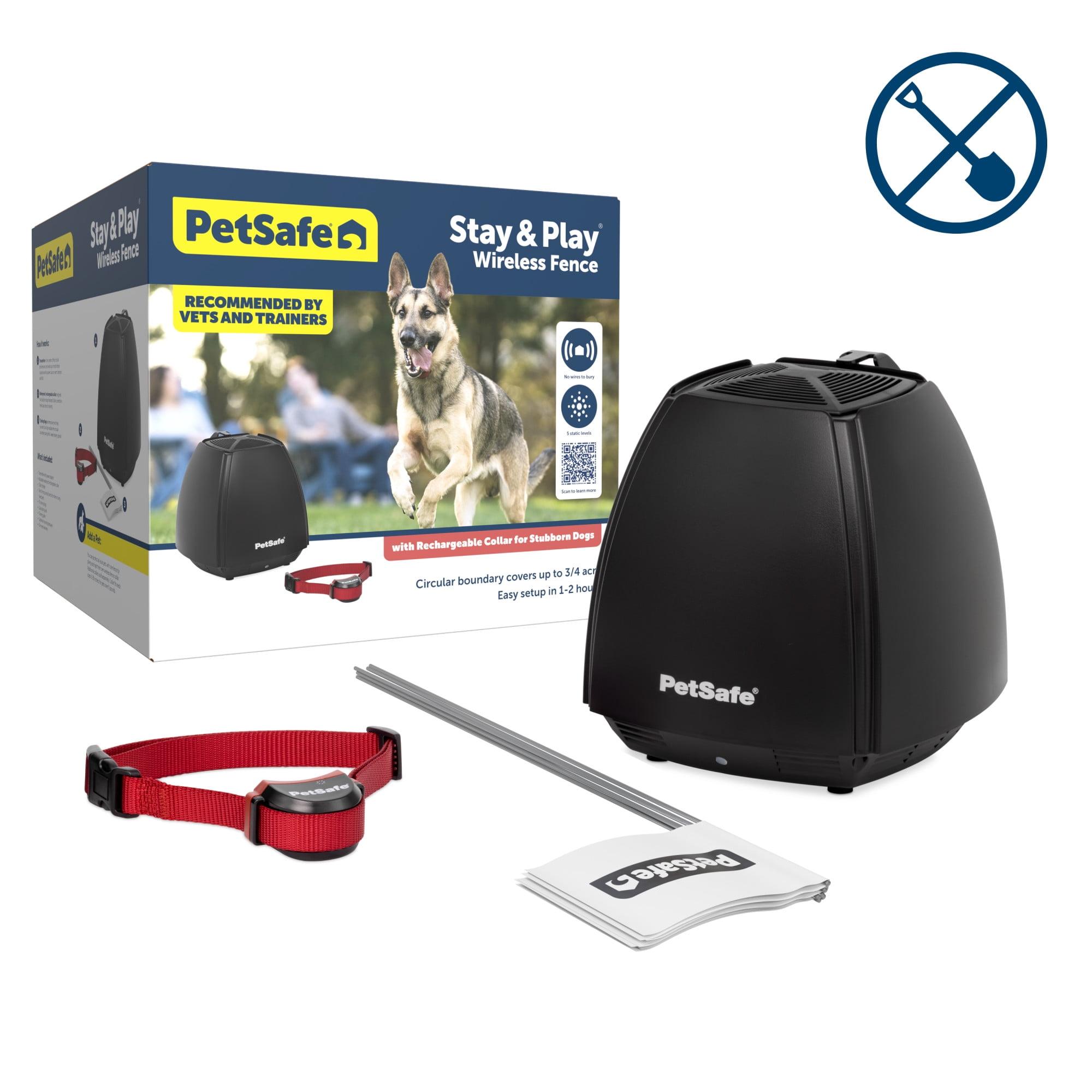 PetSafe Stay and Play Wireless Adjustable Fence for Stubborn Dogs - Black