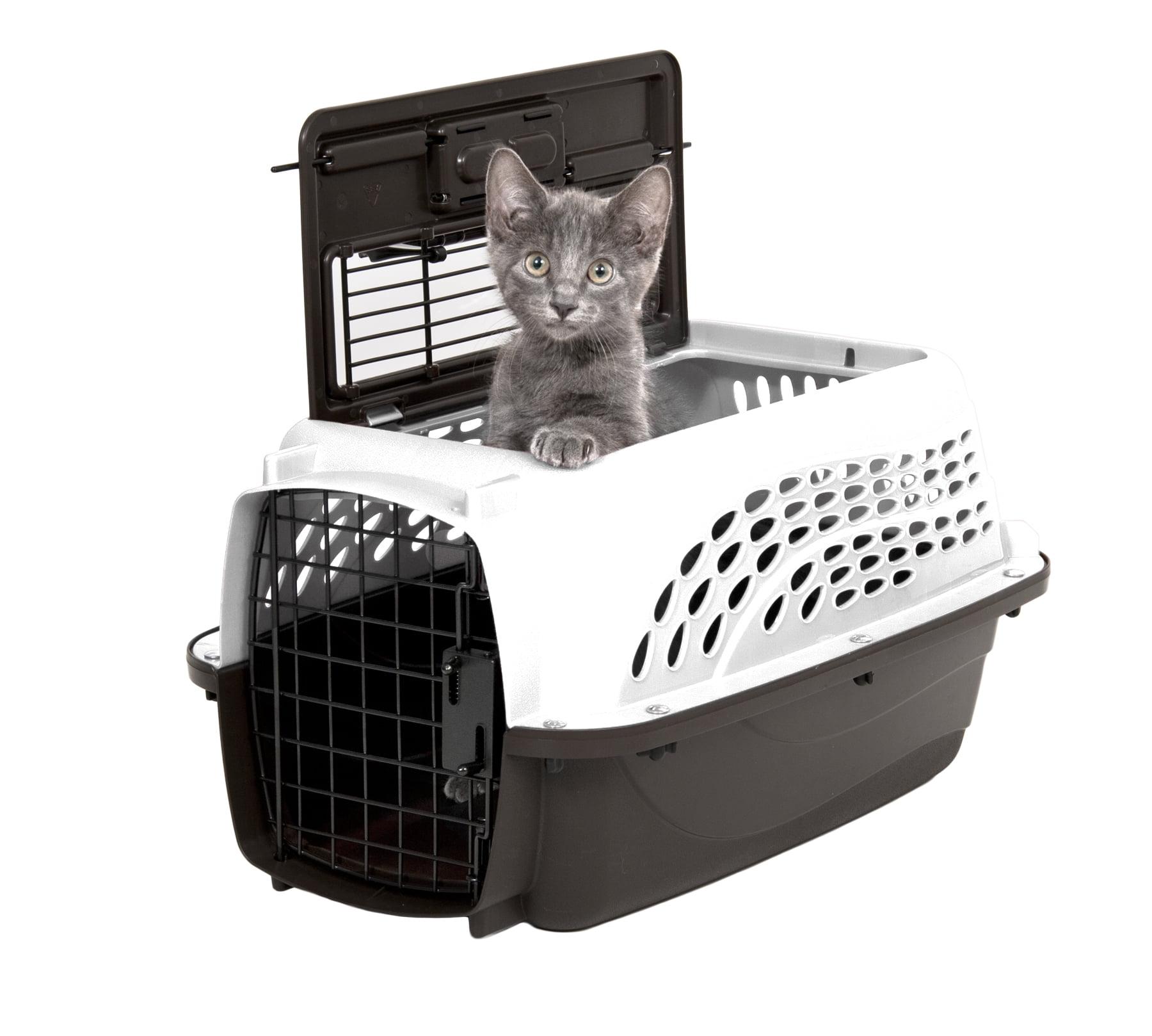 Petmate Two Door Top Load 19" Small Travel Pet Kennel Pet Carriers for Dogs Upto 10 lb, White