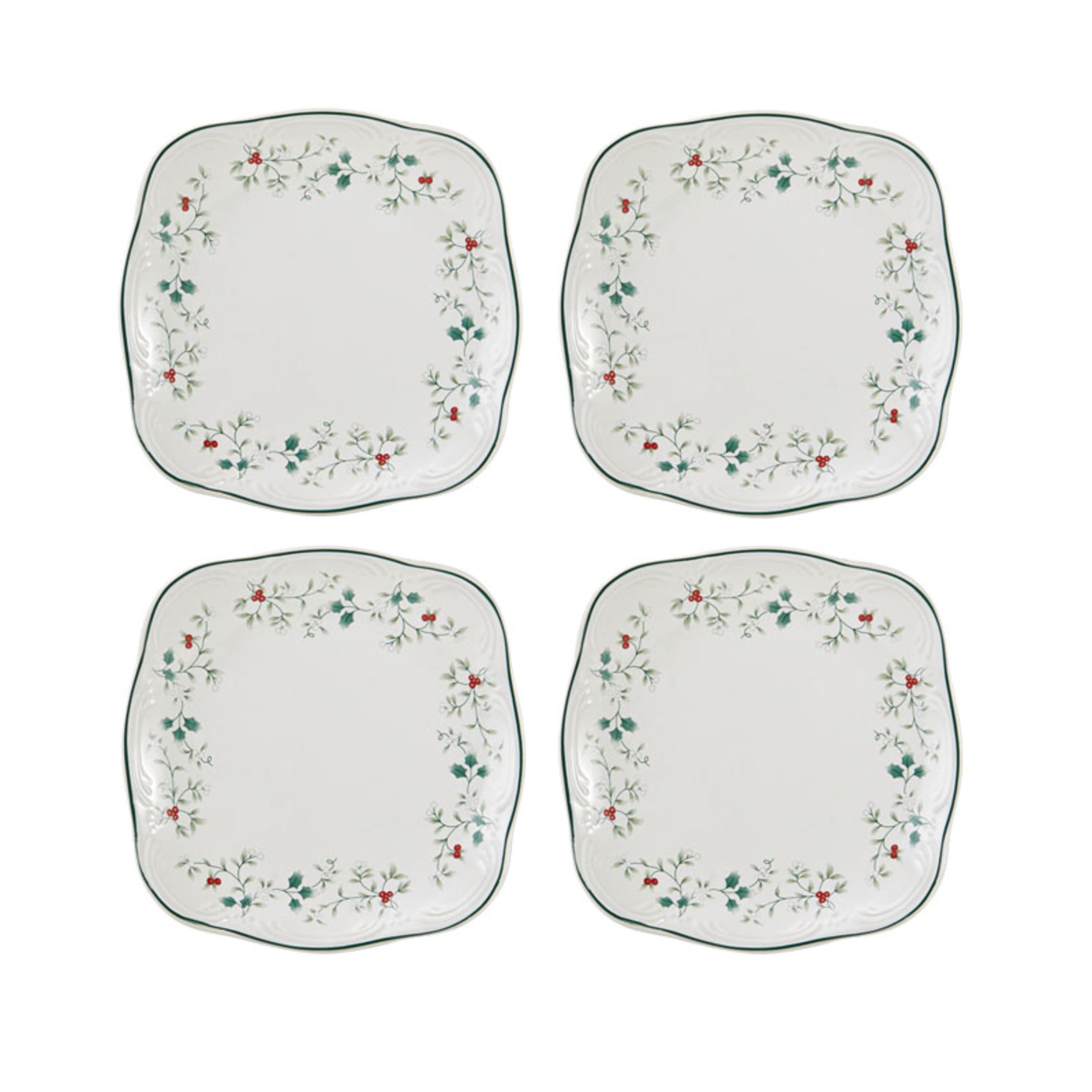 Winterberry 8 in. Square Salad Plates