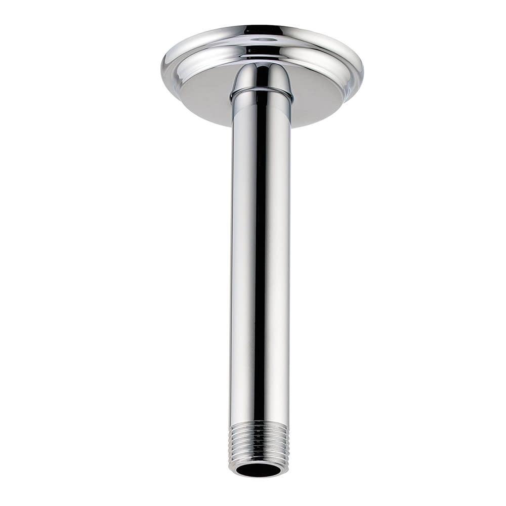 Polished Chrome 6" Ceiling Mount Shower Arm with Flange