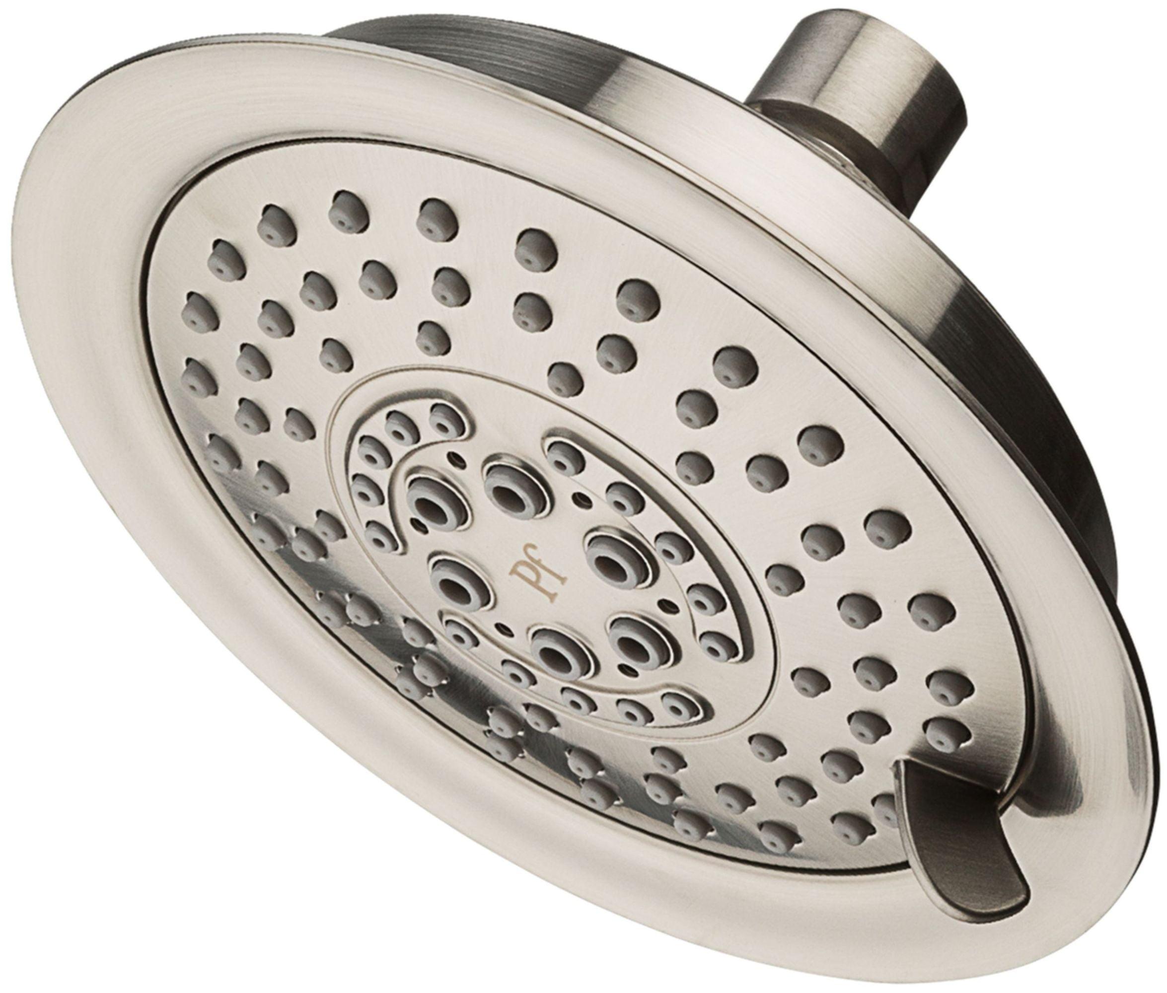 Brushed Nickel Multi Function Wall Mounted Shower Head