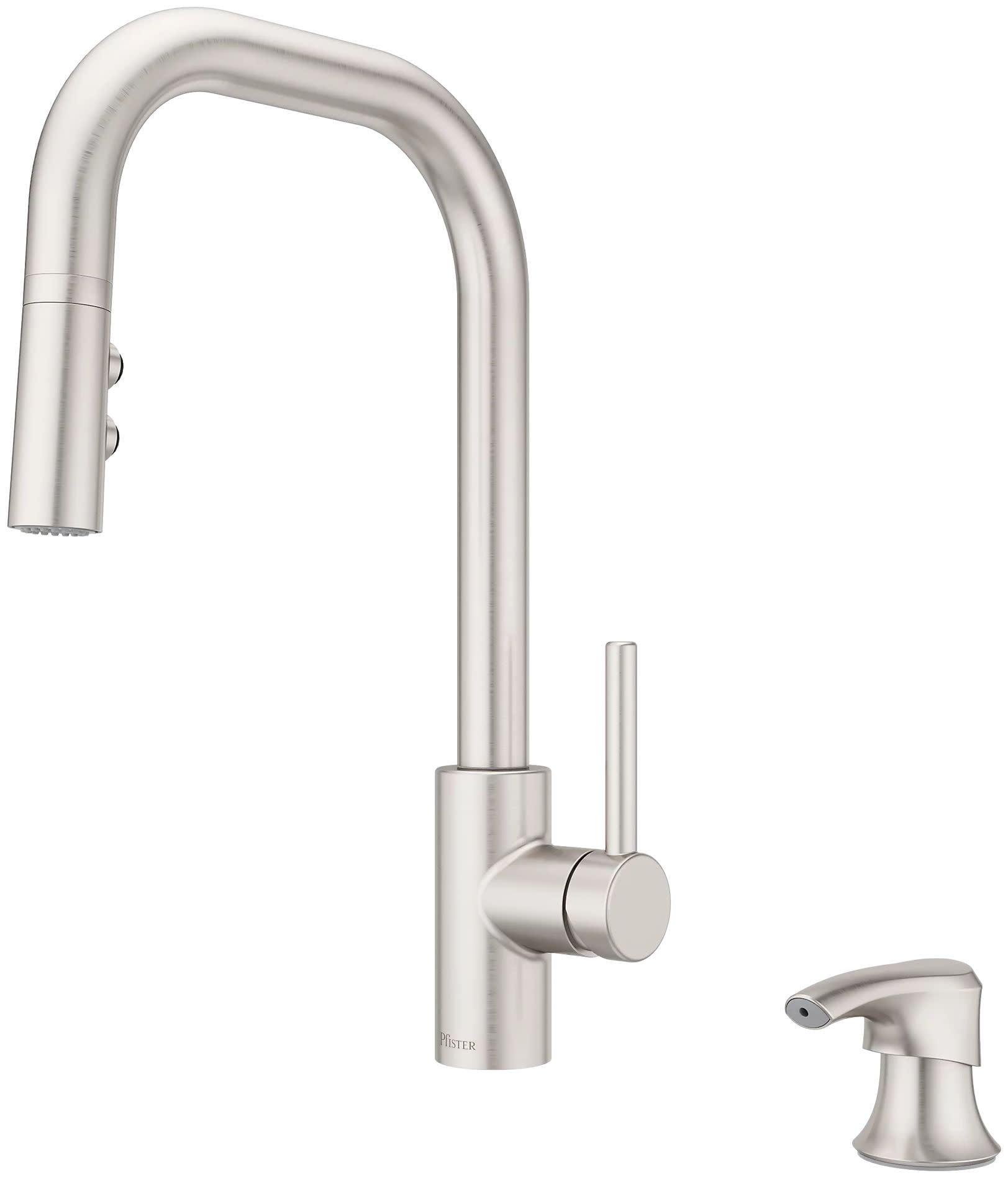 Pfister F-529-7Znr Zanna 1.66 GPM Single Hole Pull Down Kitchen Faucet - Spot Defense