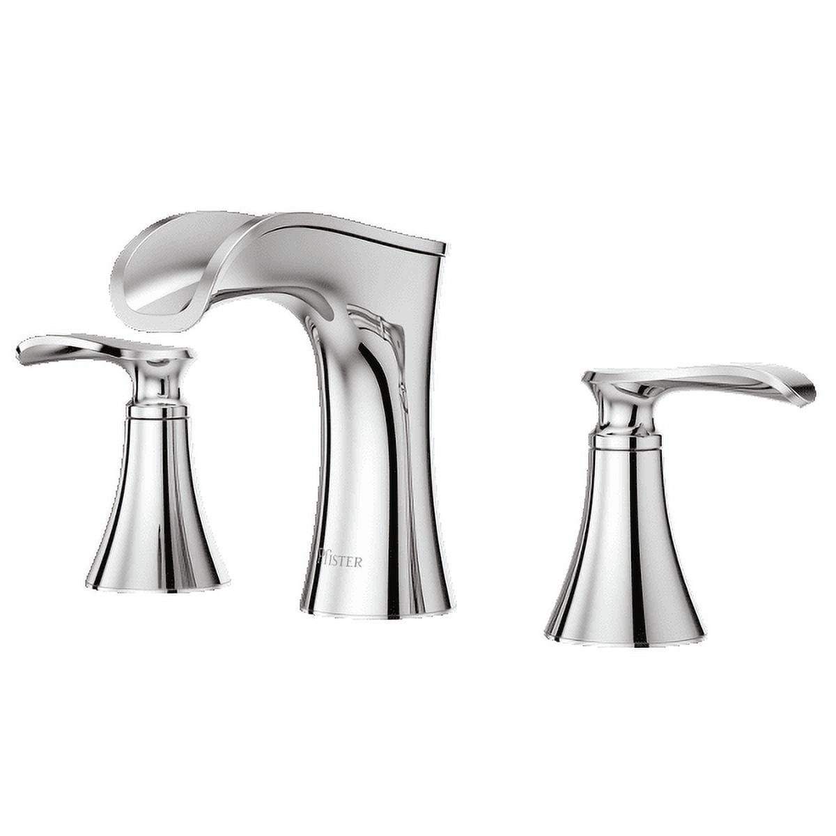 Jaida Polished Chrome 2-Handle Widespread Bathroom Faucet