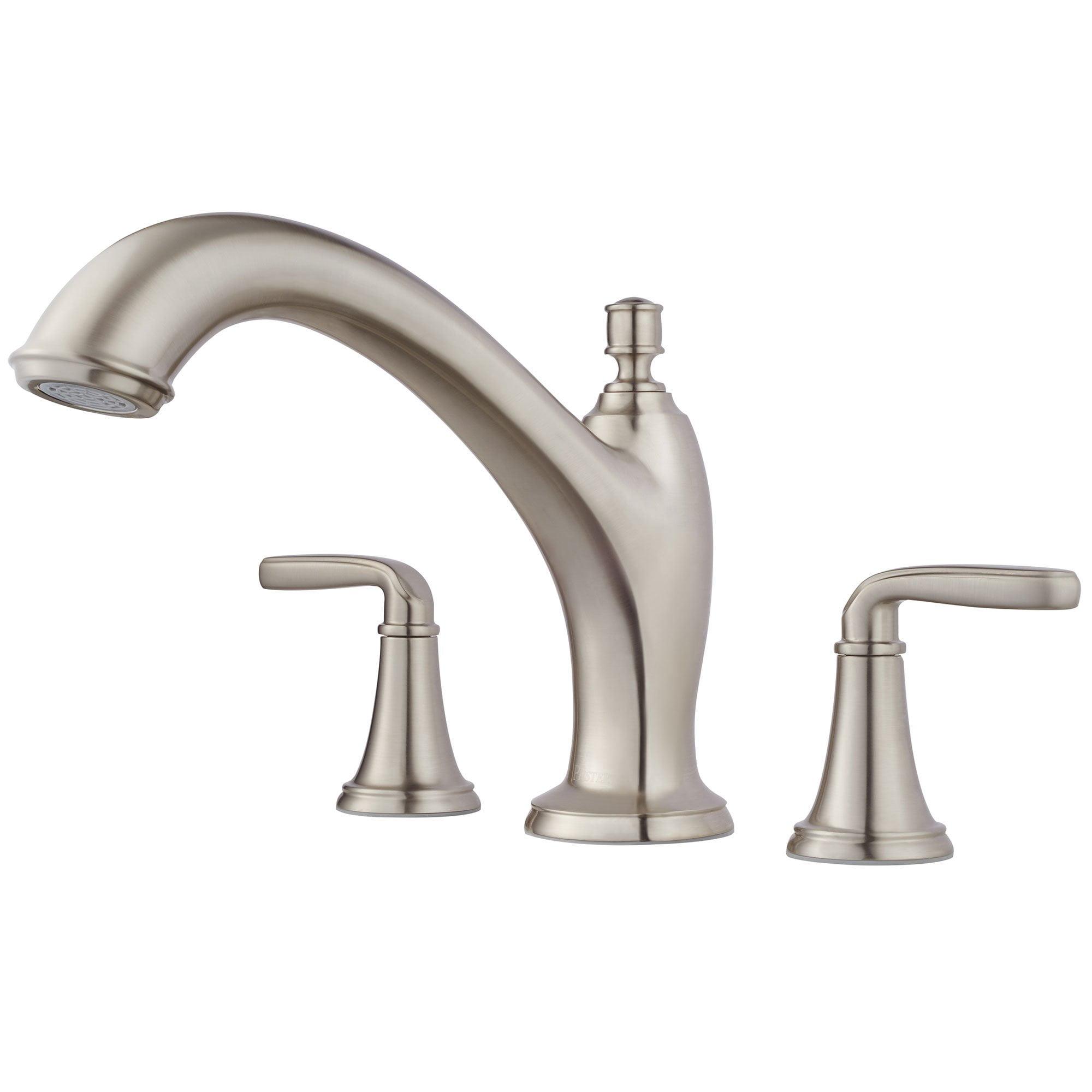 Brushed Nickel Double Handle Roman Tub Faucet