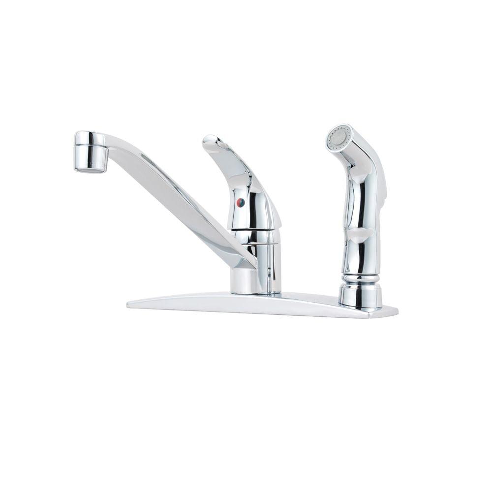 Elegant Chrome Single Handle Kitchen Faucet with Pull-out Spray