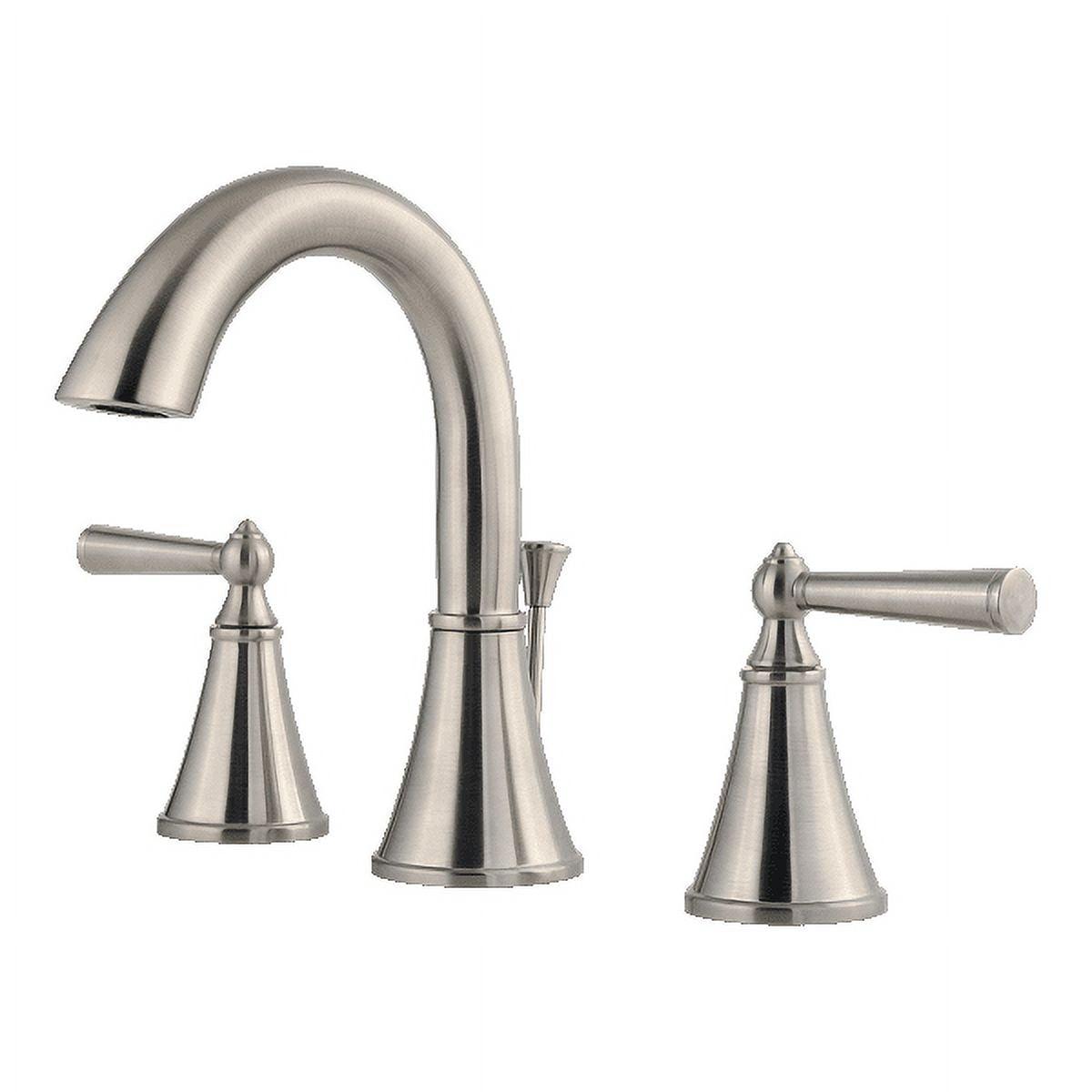 Elegant Saxton 8" Widespread Bathroom Faucet in Brushed Nickel