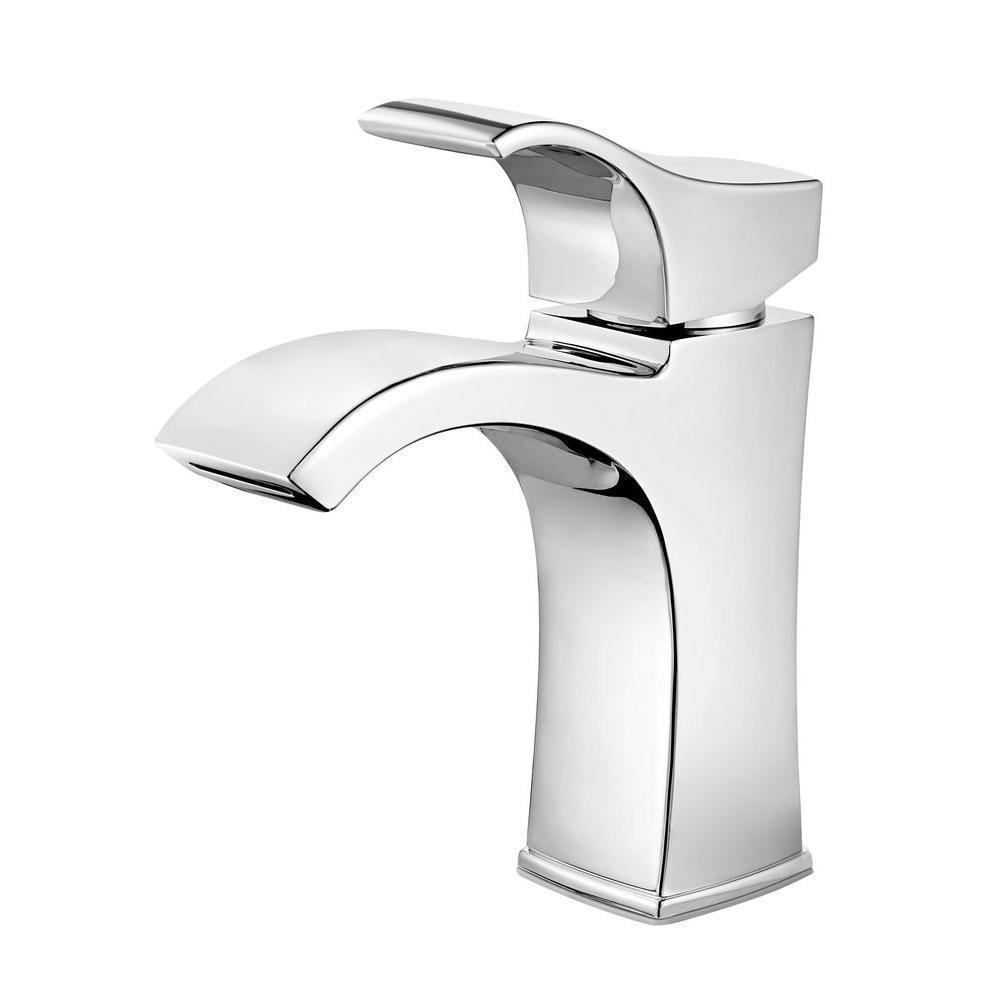 Polished Chrome Single Handle High Arc Bathroom Faucet