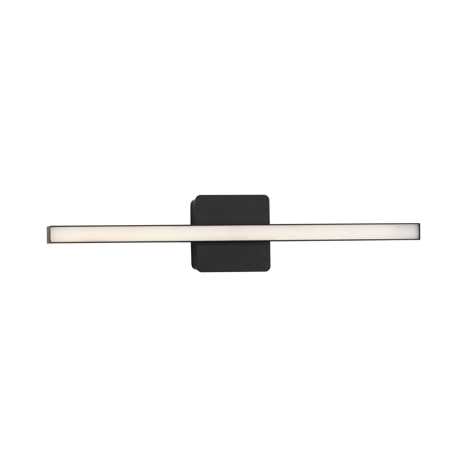 Matte Black 24" LED Linear Vanity Light with Acrylic Shade