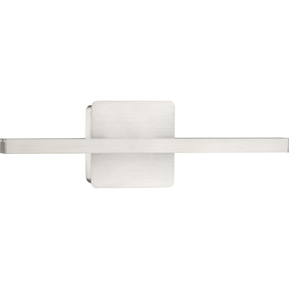 Progress Lighting Phase 5 1-Light Linear Vanity Light, Brushed Nickel, Acrylic Lens