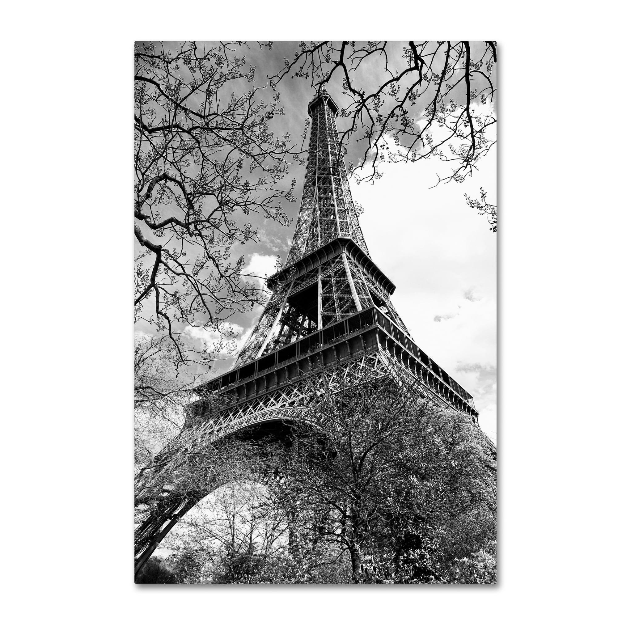 Philippe Hugonnard Eiffel Tower Black and White Canvas Art 16'' x 24''