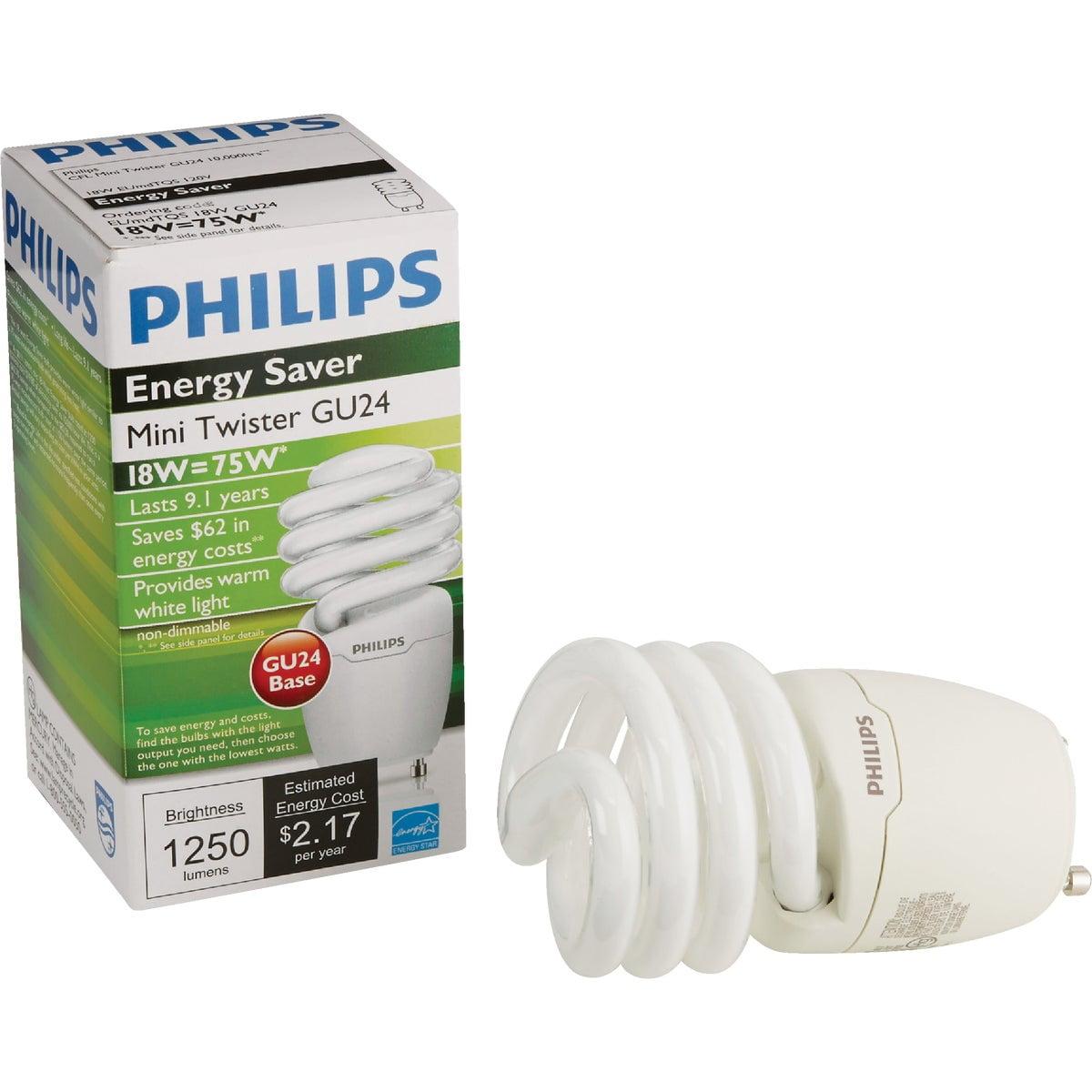 Philips Energy Saver T2 GU24 CFL Light Bulb