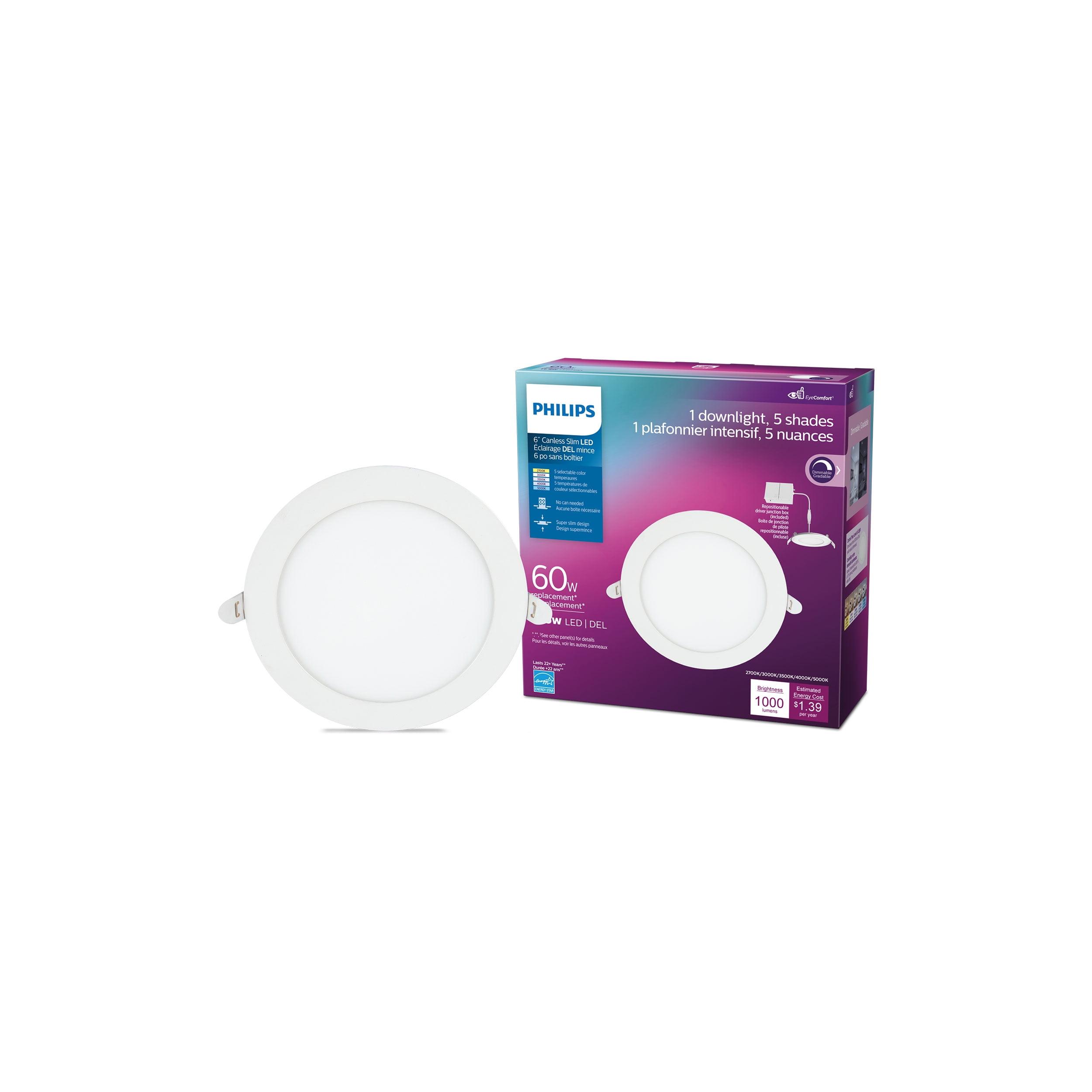 Philips 6-Inch White Aluminum Canless LED Downlight