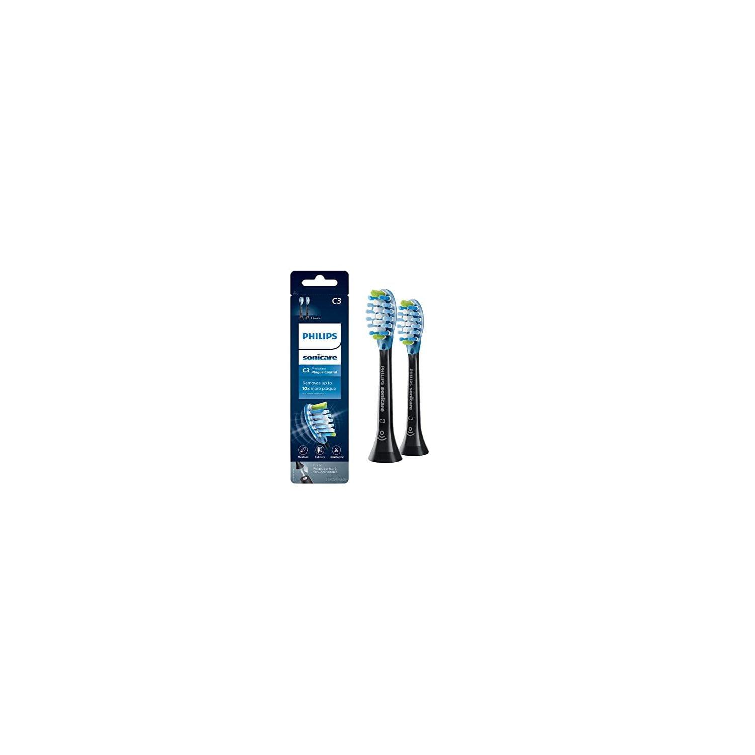 Philips Sonicare C3 Premium 2-in-1 Plaque & Whiten Replacement Electric Toothbrush Head - HX9042/95 - Black - 2pk